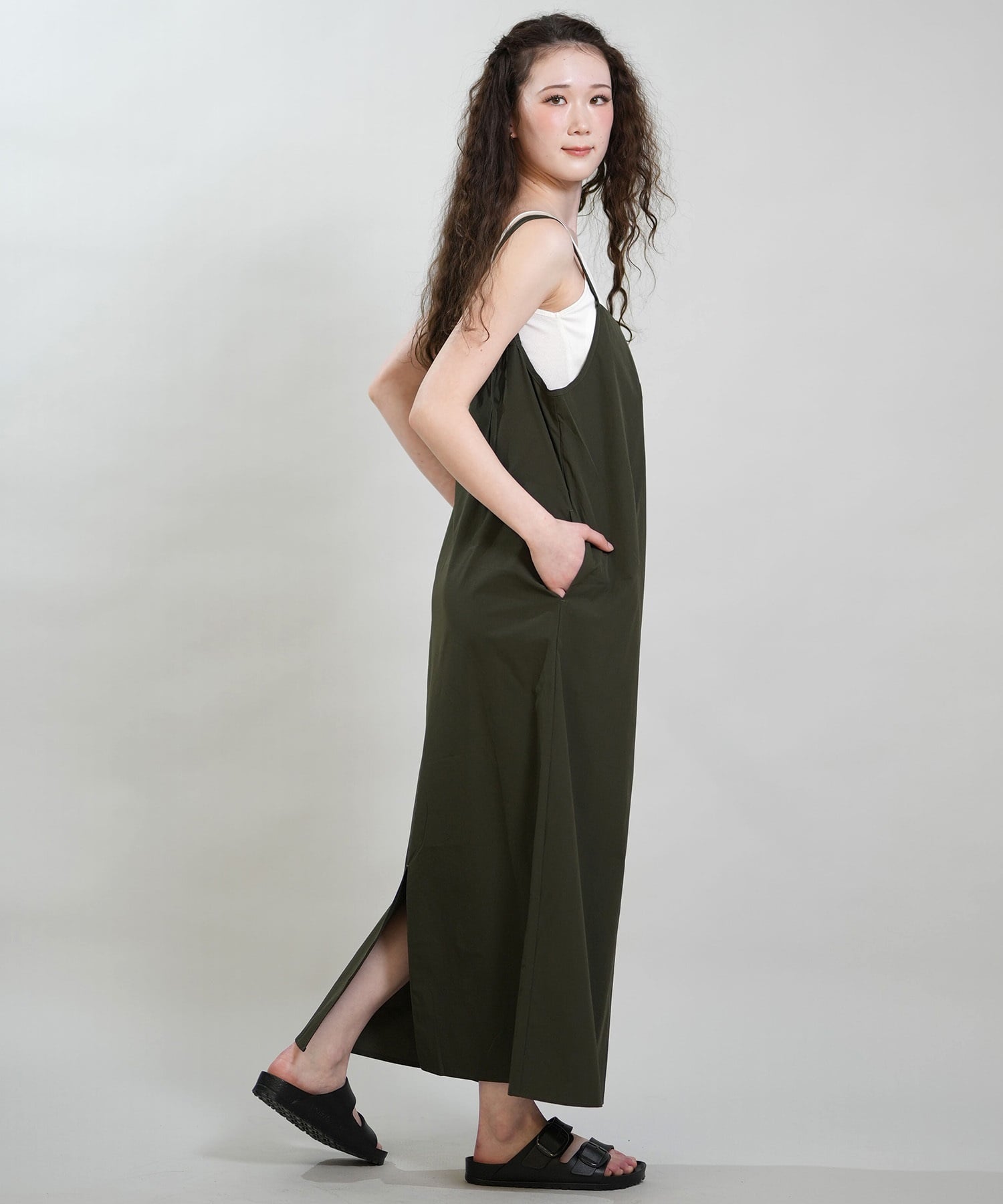 RIKKA FEMME リッカファム ワンピース レディース キャミワンピ マキシ丈 RF6S-1404(BLK-FREE)