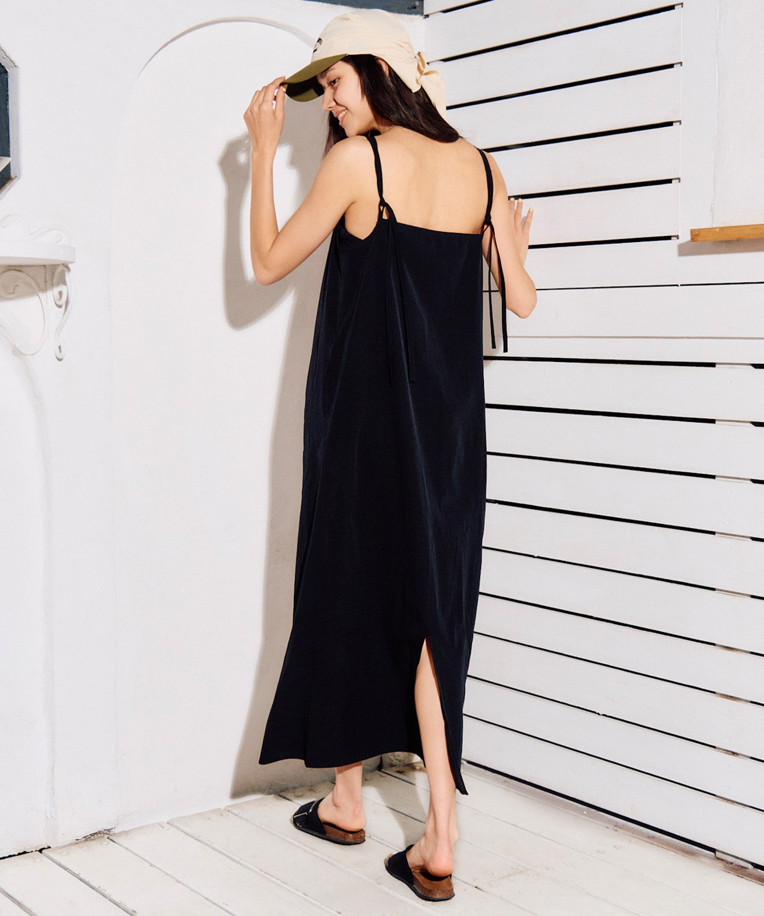 RIKKA FEMME リッカファム ワンピース レディース キャミワンピ マキシ丈 RF6S-1404(BLK-FREE)