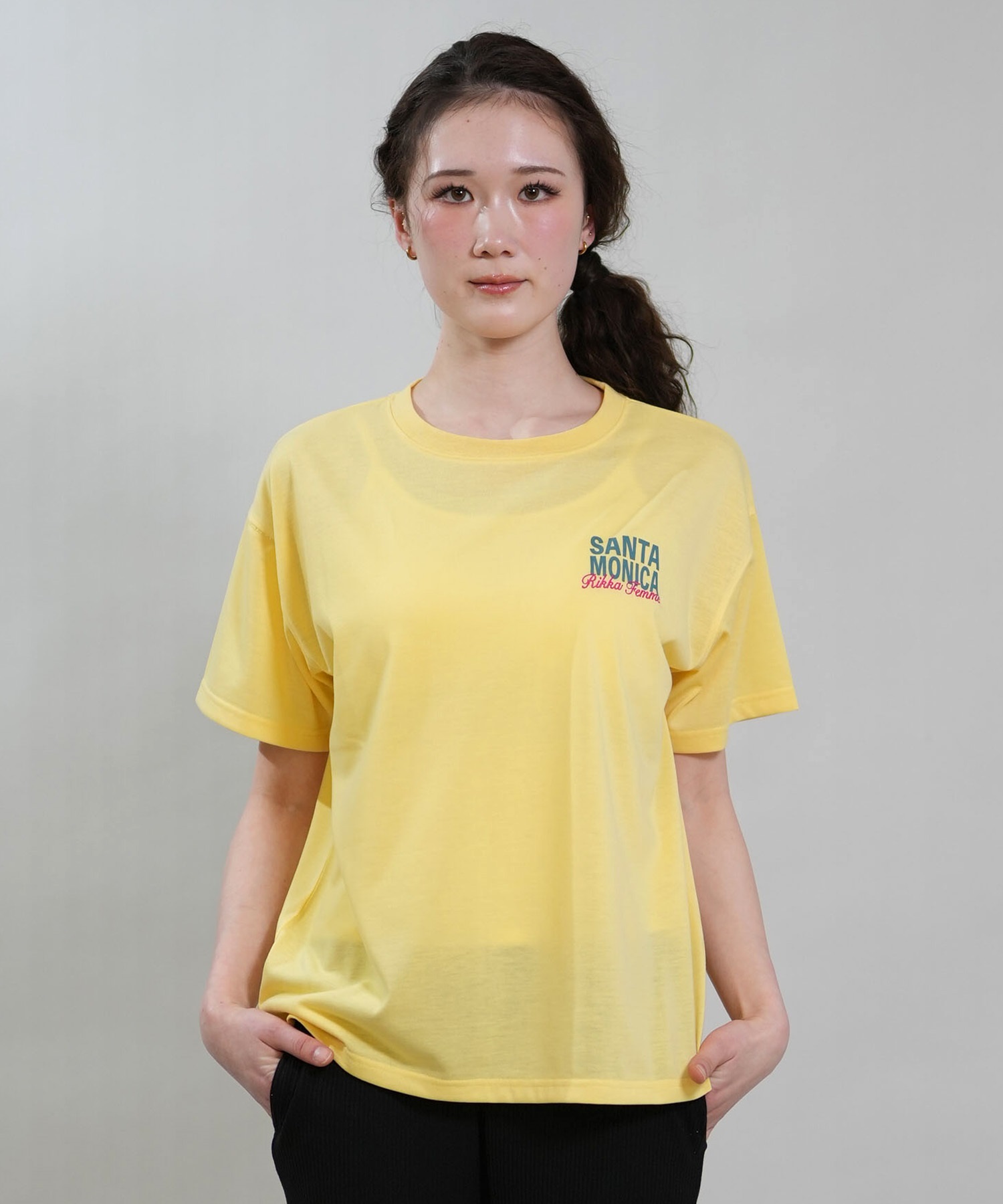 RIKKA FEMME リッカファム 半袖 Tシャツ レディース バックプリント 吸水速乾 UVカット RF6S-2102(WHT-SM)