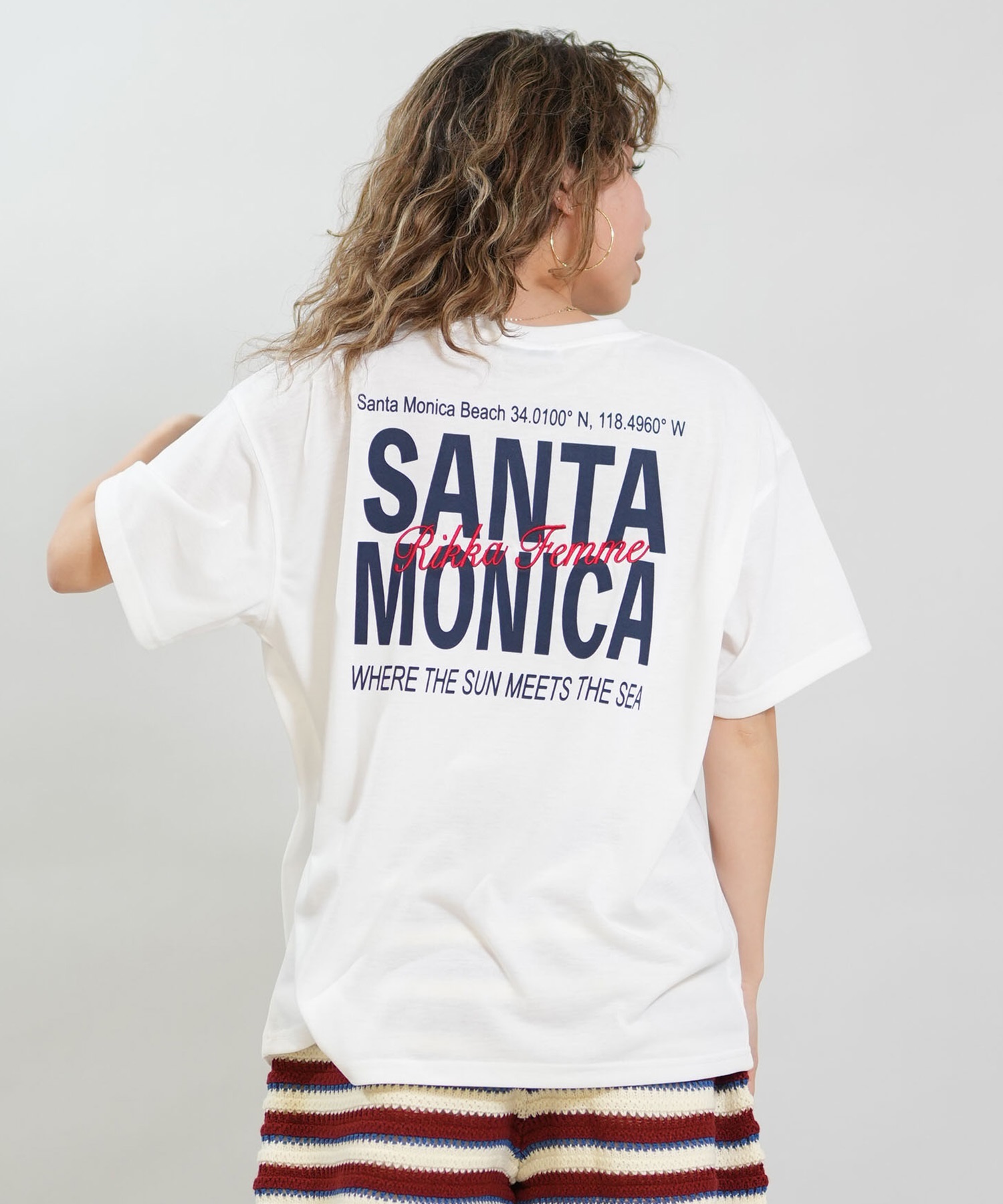 RIKKA FEMME リッカファム 半袖 Tシャツ レディース バックプリント 吸水速乾 UVカット RF6S-2102(WHT-SM)