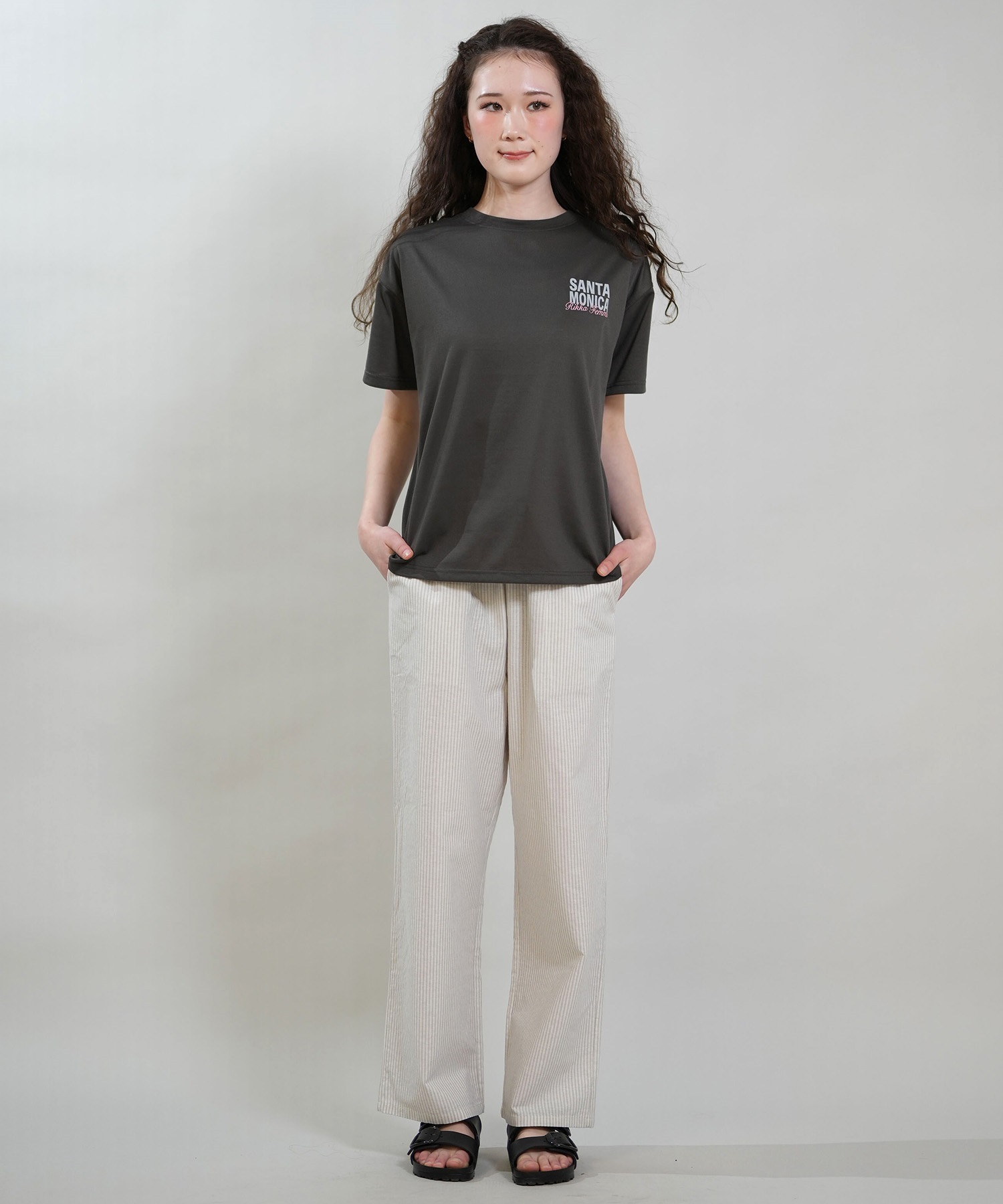 RIKKA FEMME リッカファム 半袖 Tシャツ レディース バックプリント 吸水速乾 UVカット RF6S-2102(WHT-SM)