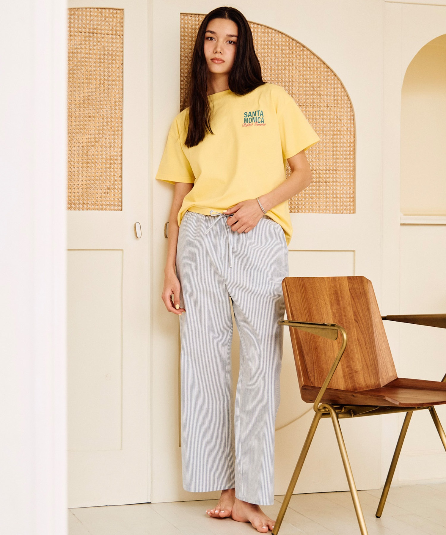 RIKKA FEMME リッカファム 半袖 Tシャツ レディース バックプリント 吸水速乾 UVカット RF6S-2102(WHT-SM)