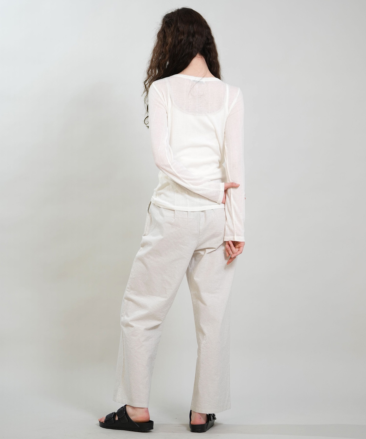 RIKKA FEMME リッカファム 長袖 Tシャツ ロンT レディース シアートップス RF6S-2201(WHT-FREE)