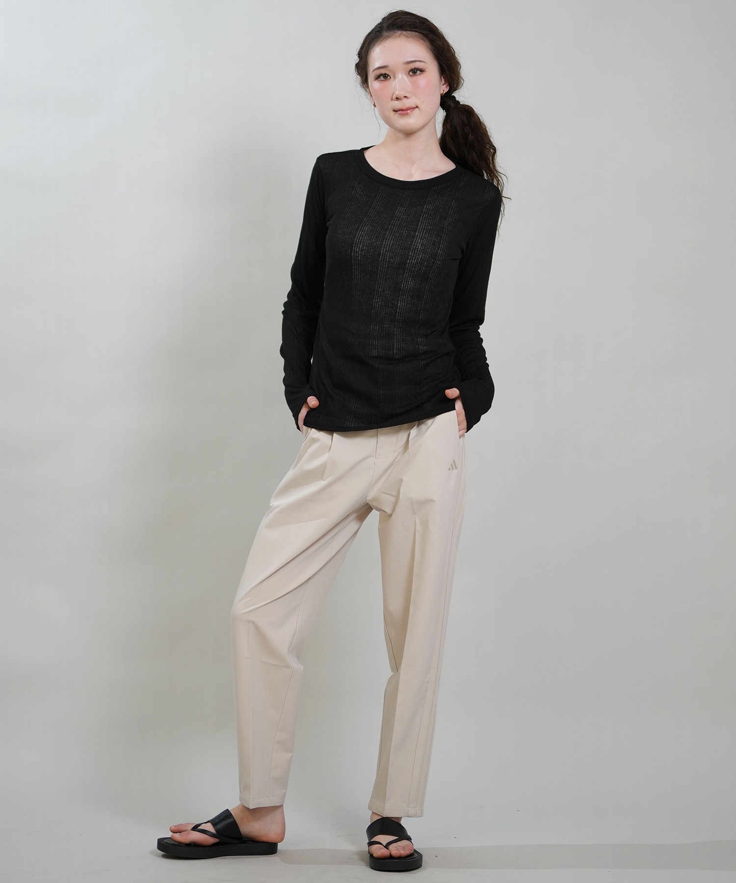 RIKKA FEMME リッカファム 長袖 Tシャツ ロンT レディース シアートップス RF6S-2201(WHT-FREE)