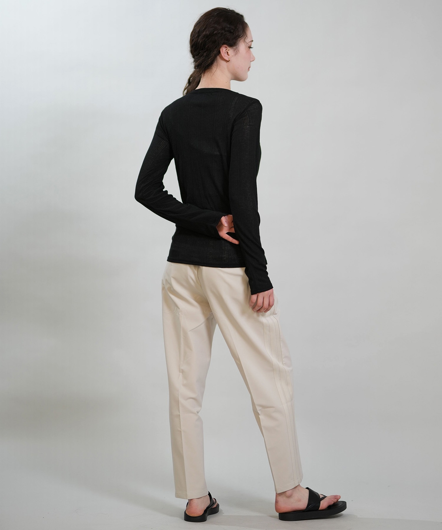 RIKKA FEMME リッカファム 長袖 Tシャツ ロンT レディース シアートップス RF6S-2201(WHT-FREE)