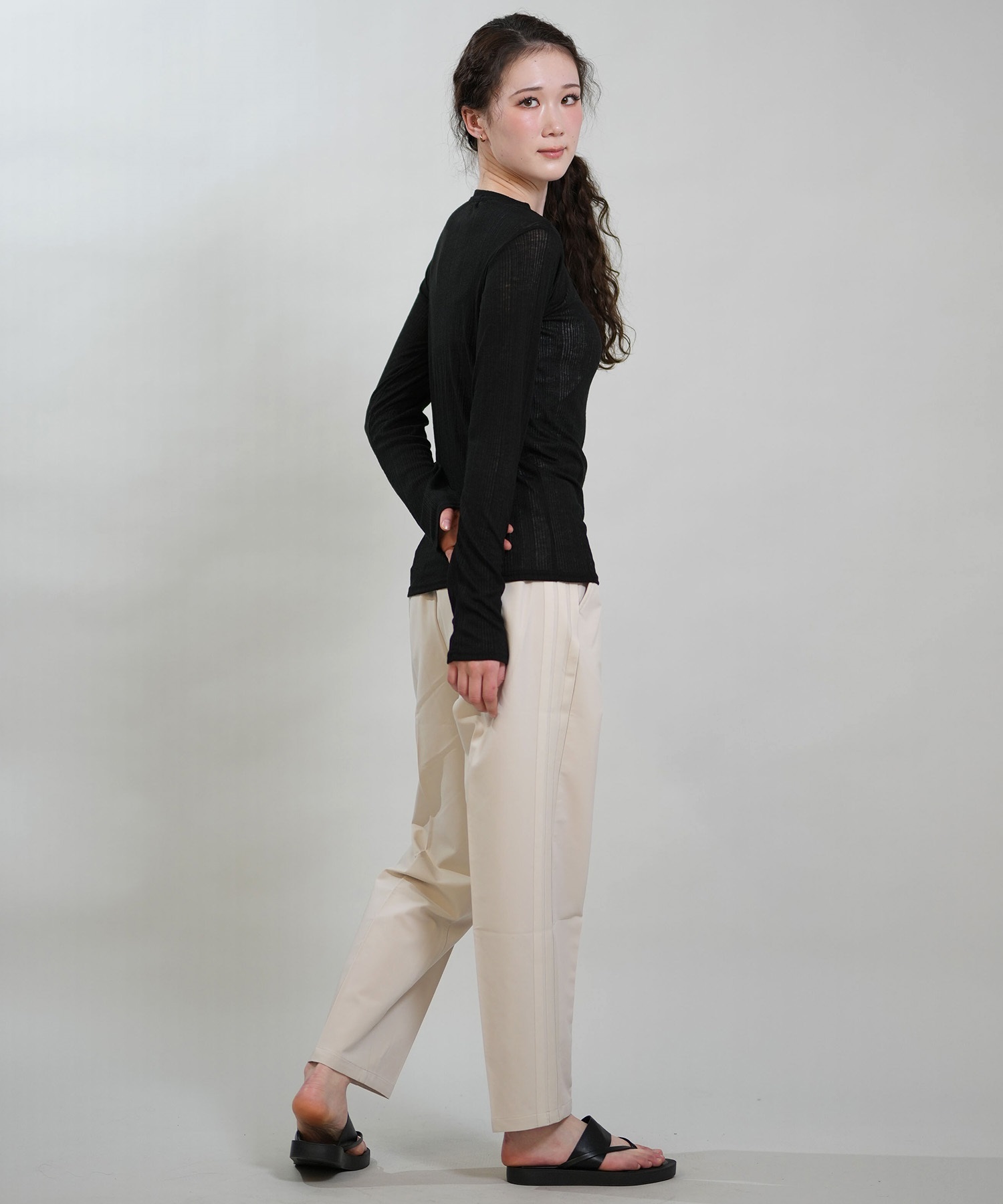 RIKKA FEMME リッカファム 長袖 Tシャツ ロンT レディース シアートップス RF6S-2201(WHT-FREE)