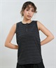 RIKKA FEMME リッカファム タンクトップ レディース ボーダー リブ ヘンリータンクトップ RF6S-2301(BR/NV-FREE)