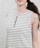 RIKKA FEMME リッカファム タンクトップ レディース ボーダー リブ ヘンリータンクトップ RF6S-2301(BR/NV-FREE)
