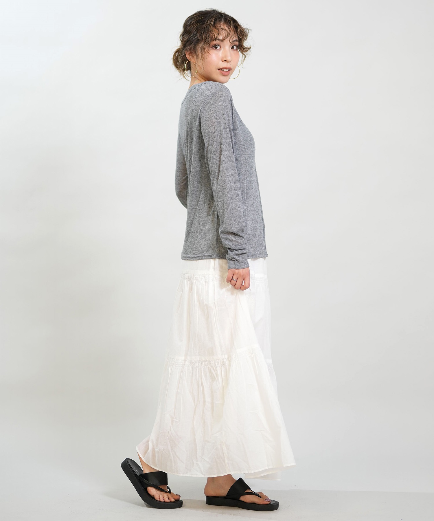 RIKKA FEMME リッカファム アンサンブル レディース 長袖 カーディガン タンクトップ 2点セット RF6S-2602(BLK-FREE)