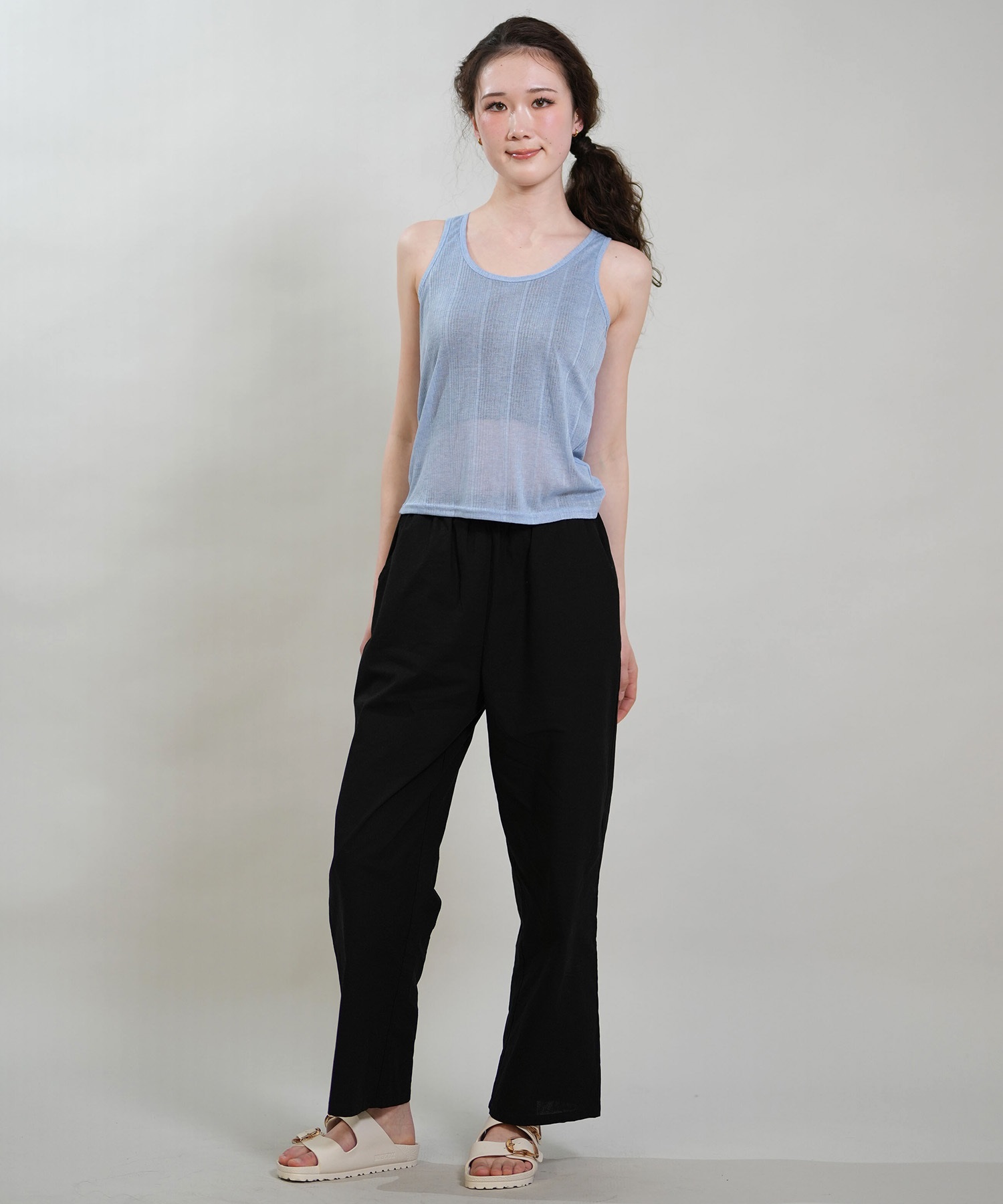 RIKKA FEMME リッカファム アンサンブル レディース 長袖 カーディガン タンクトップ 2点セット RF6S-2602(BLK-FREE)