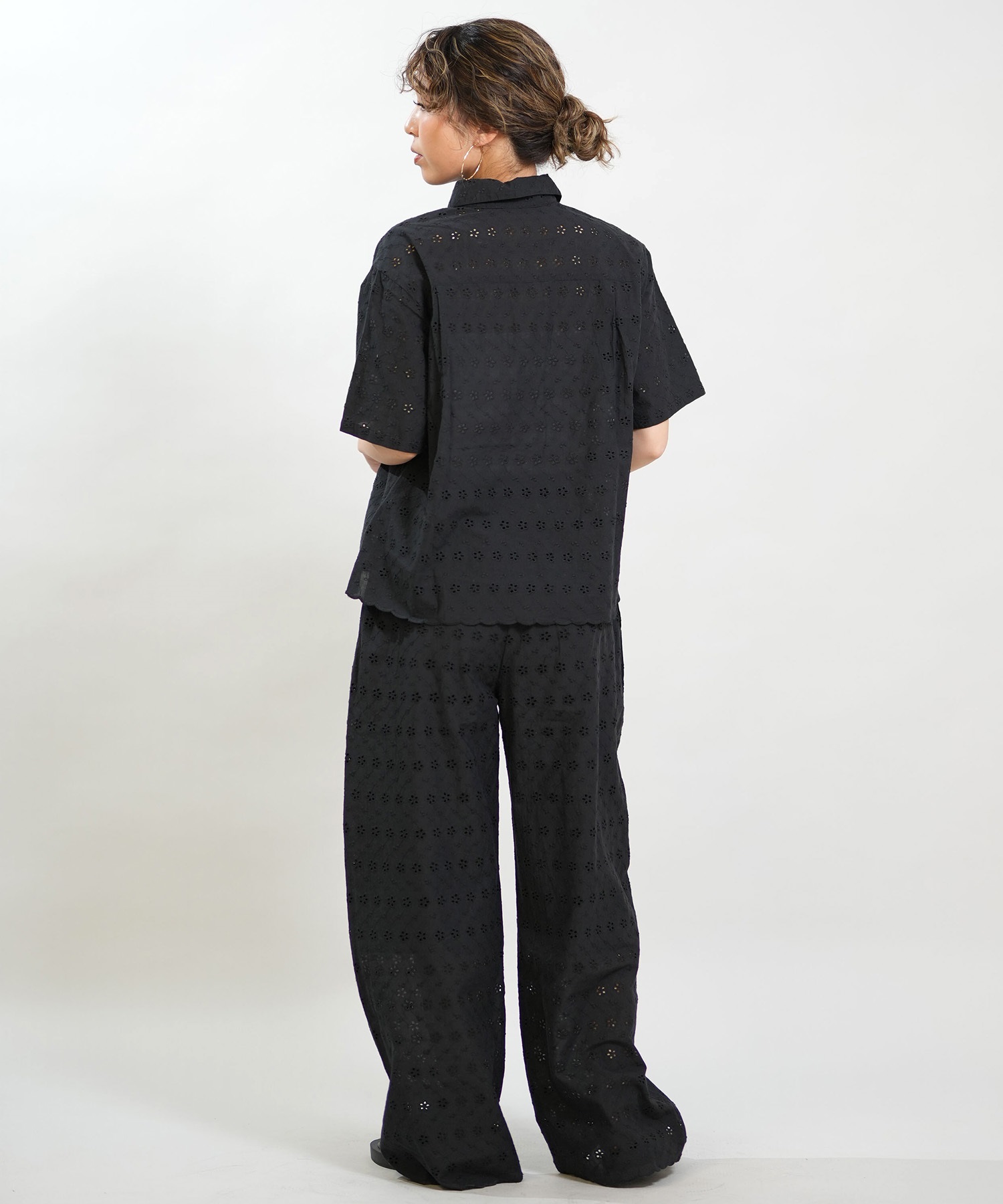 RIKKA FEMME リッカファム ロングパンツ レディース レース刺繍 セットアップ対応 RF6S-3101(WHT-FREE)