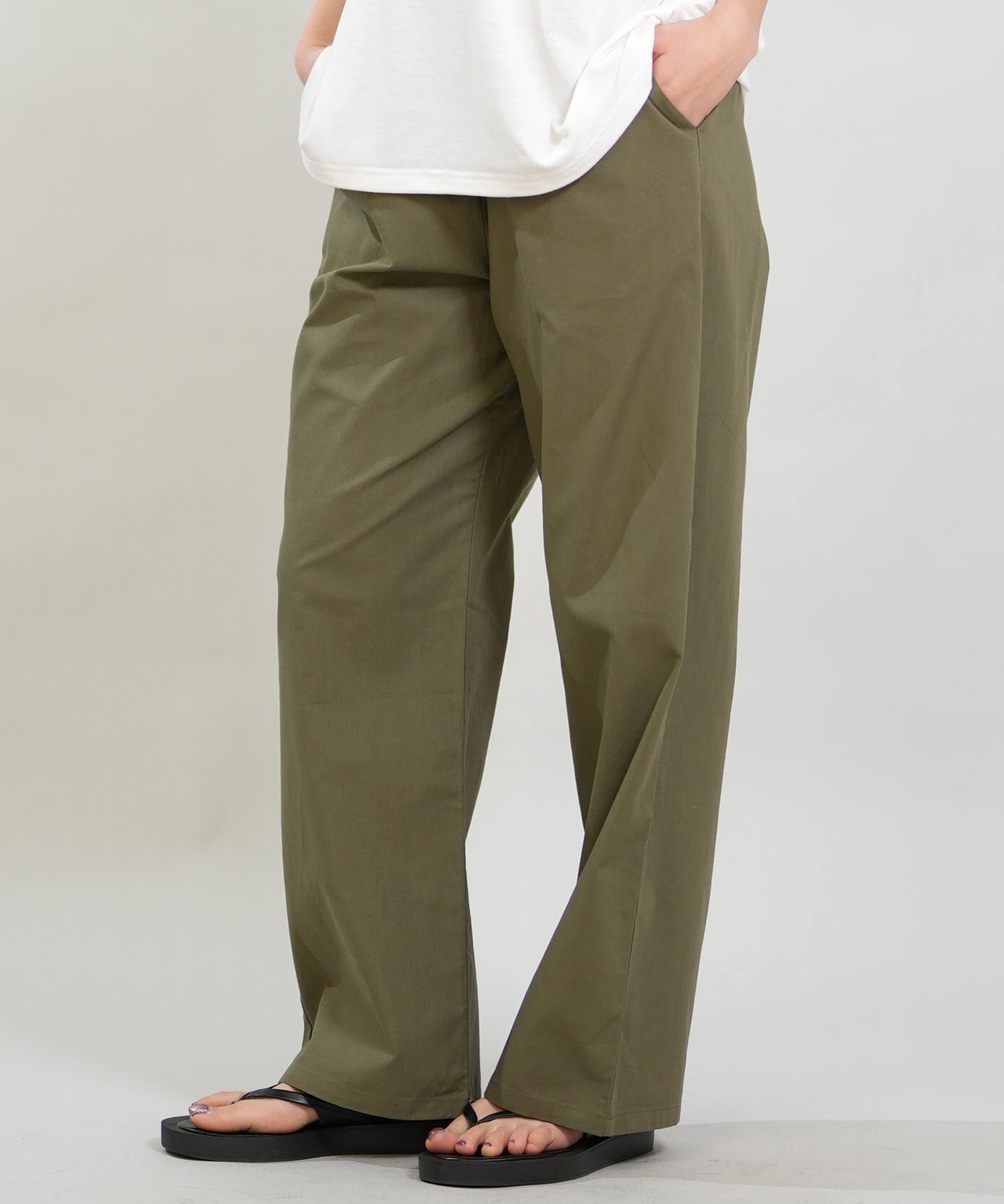 RIKKA FEMME リッカファム ロングパンツ レディース イージーパンツ RF6S-3102(WT/GY-FREE)