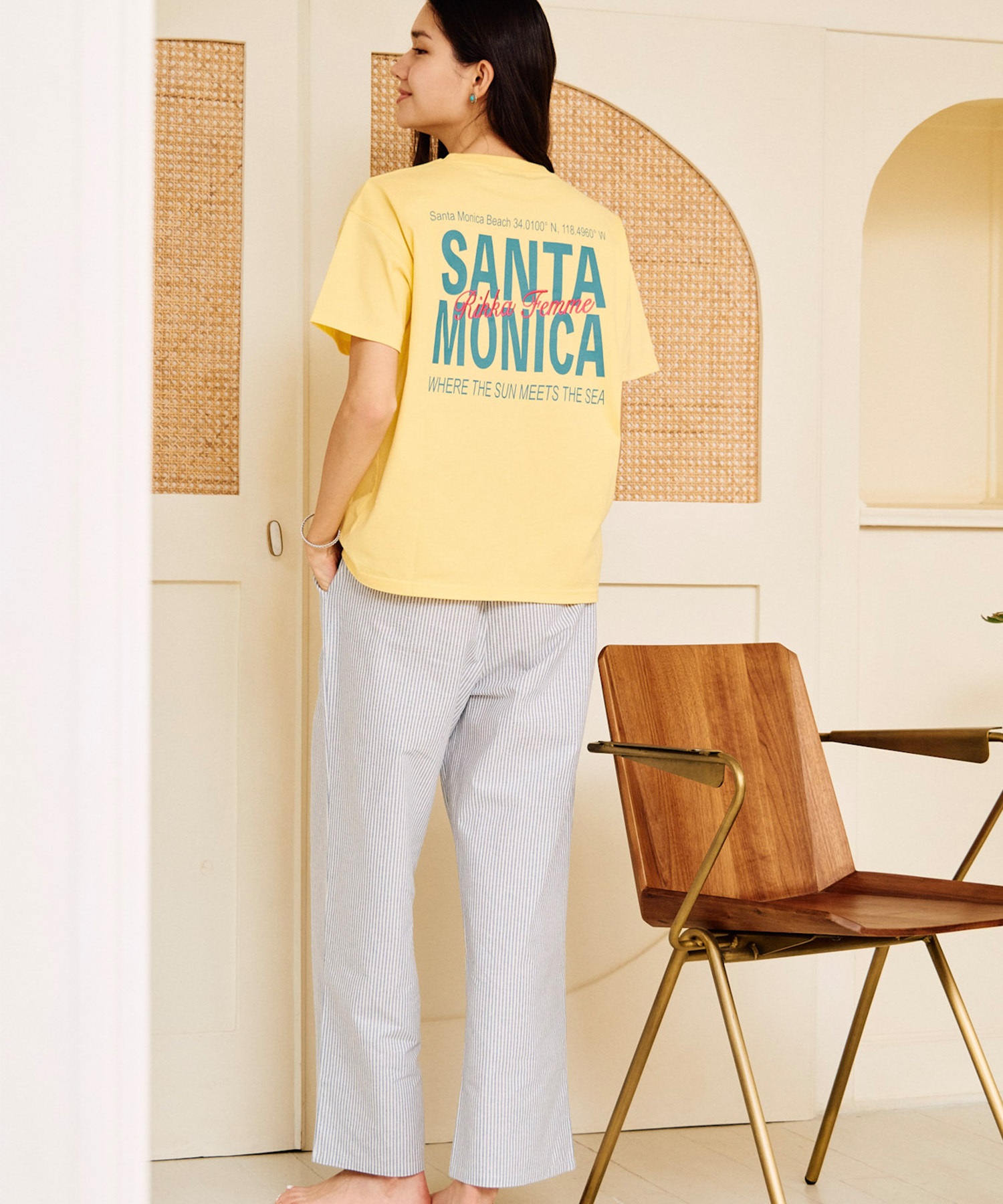 RIKKA FEMME リッカファム ロングパンツ レディース イージーパンツ RF6S-3102(WT/GY-FREE)