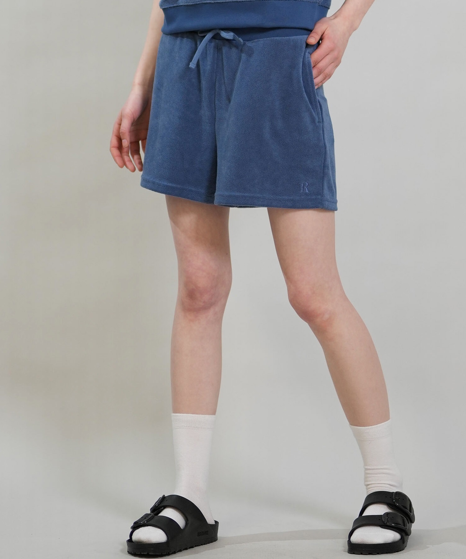 RIKKA FEMME リッカファム ハーフパンツ ショートパンツ レディース パイルショーツ セットアップ対応 RF6S-3304(BLU-FREE)