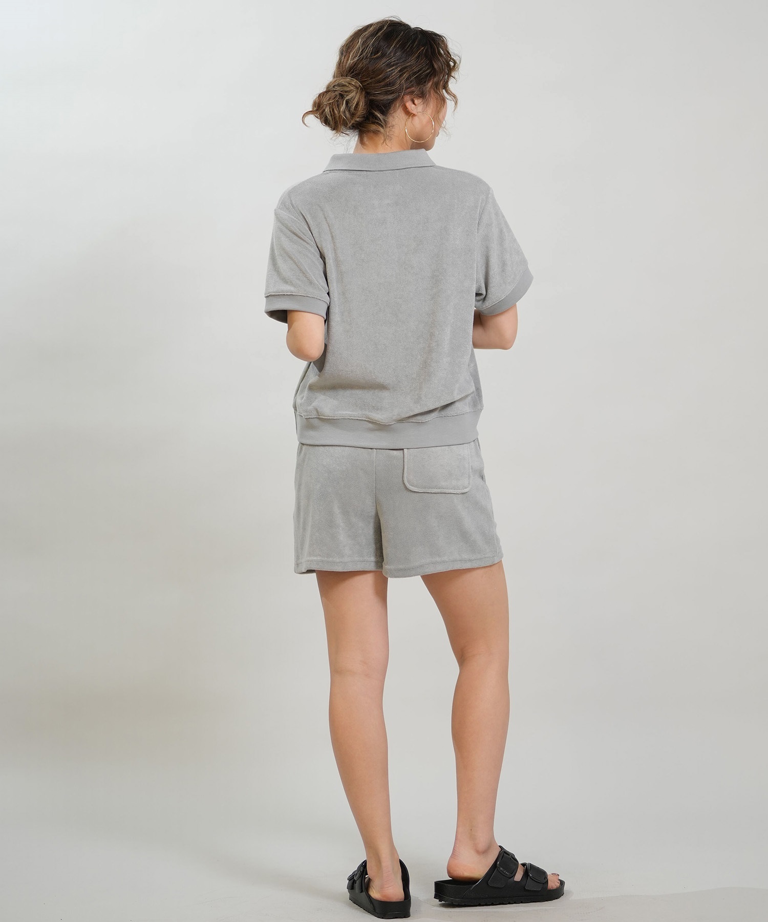 RIKKA FEMME リッカファム ハーフパンツ ショートパンツ レディース パイルショーツ セットアップ対応 RF6S-3304(BLU-FREE)