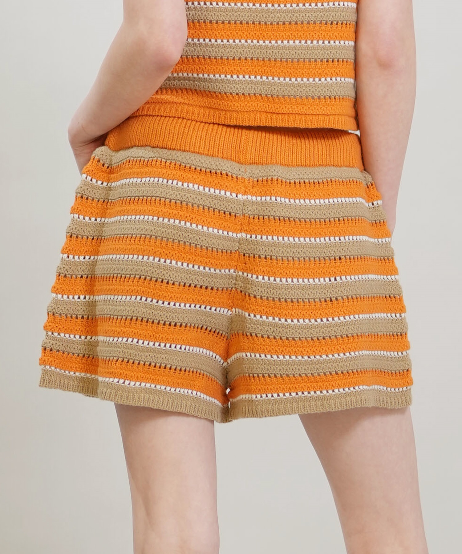 RIKKA FEMME リッカファム ショートパンツ レディース かぎ針編み ニット RF6S-3302(BLU-FREE)