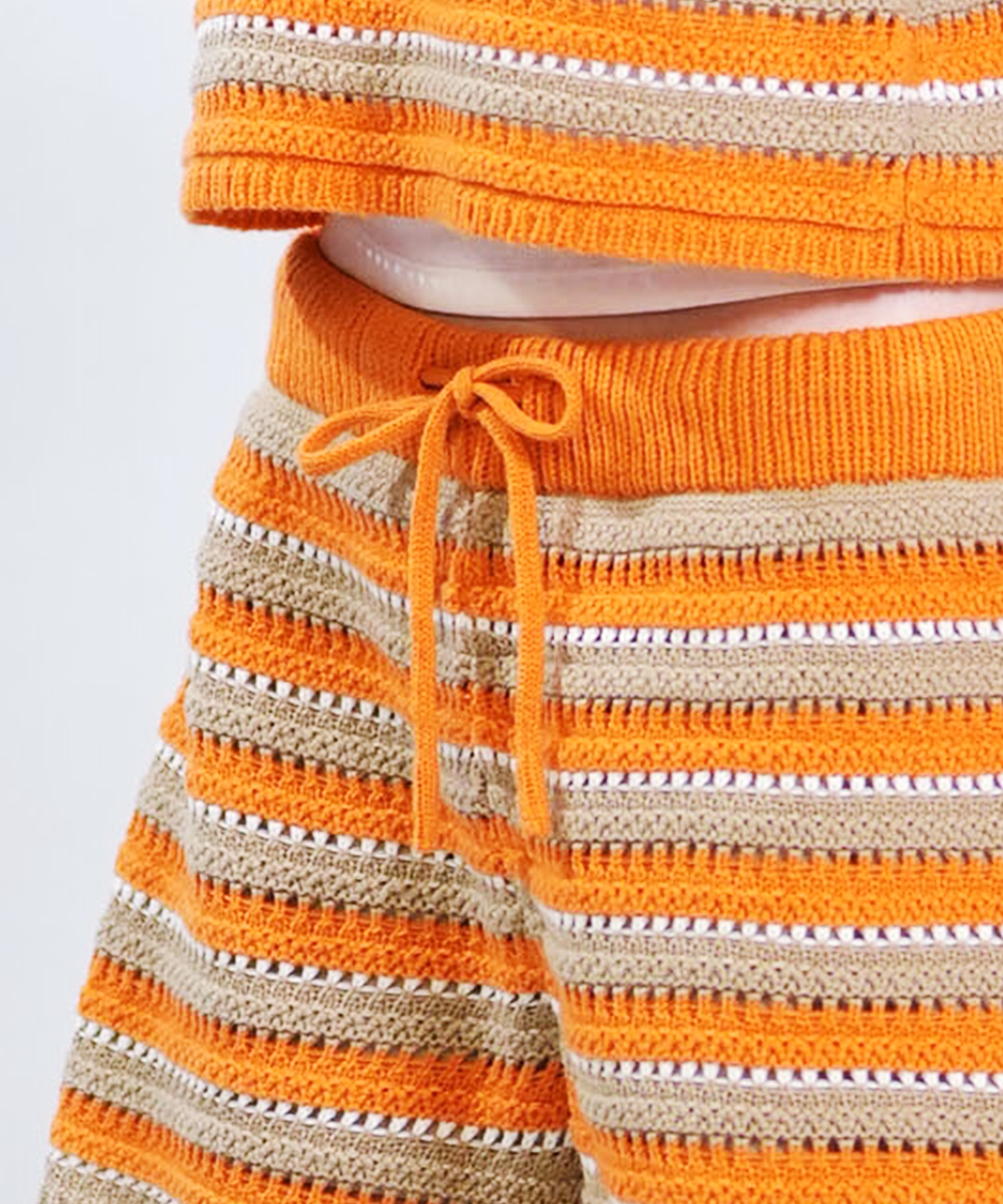 RIKKA FEMME リッカファム ショートパンツ レディース かぎ針編み ニット RF6S-3302(BLU-FREE)