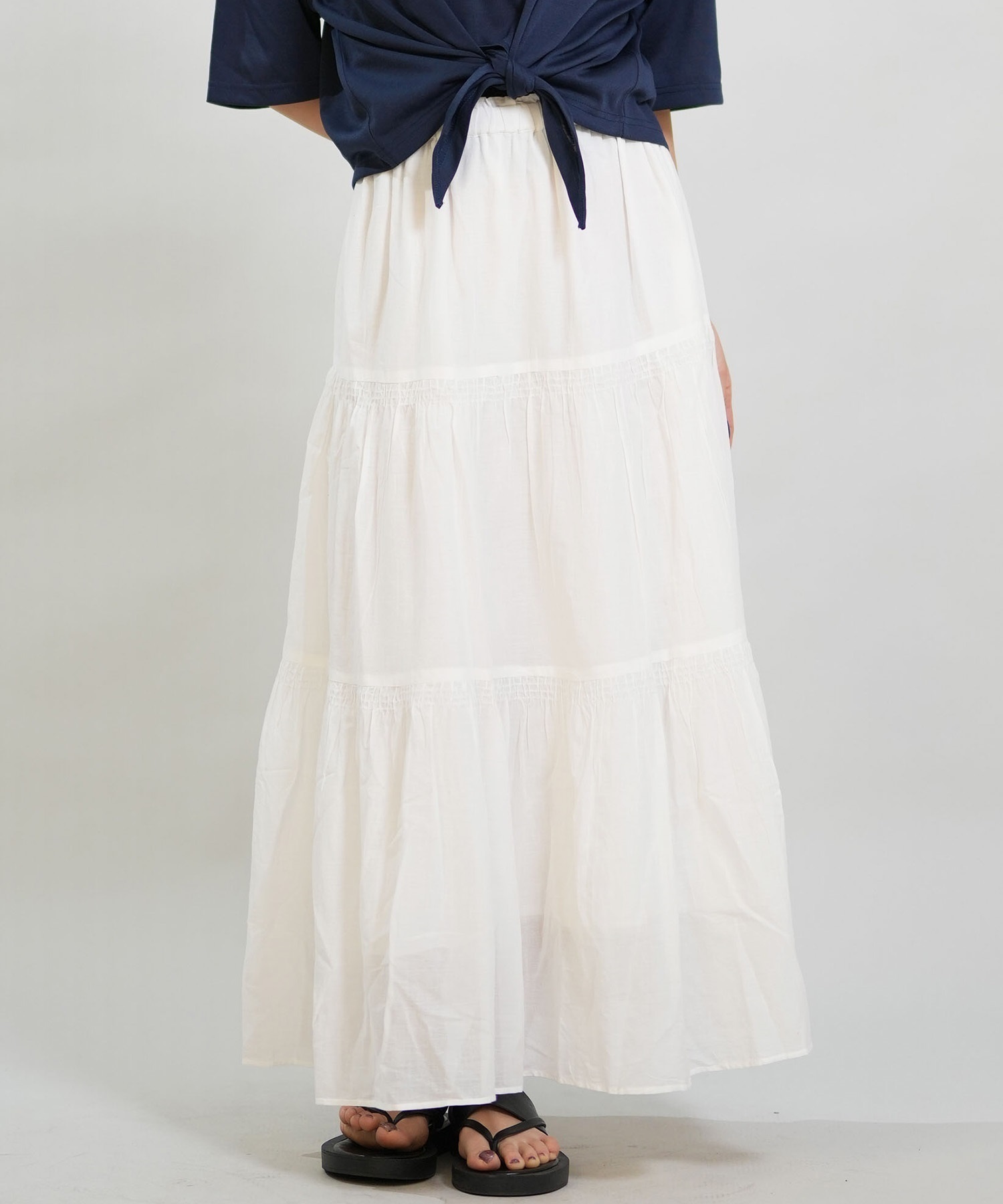 RIKKA FEMME リッカファム スカート レディース ロングスカート ティアードスカート RF6S-3501(KHA-FREE)