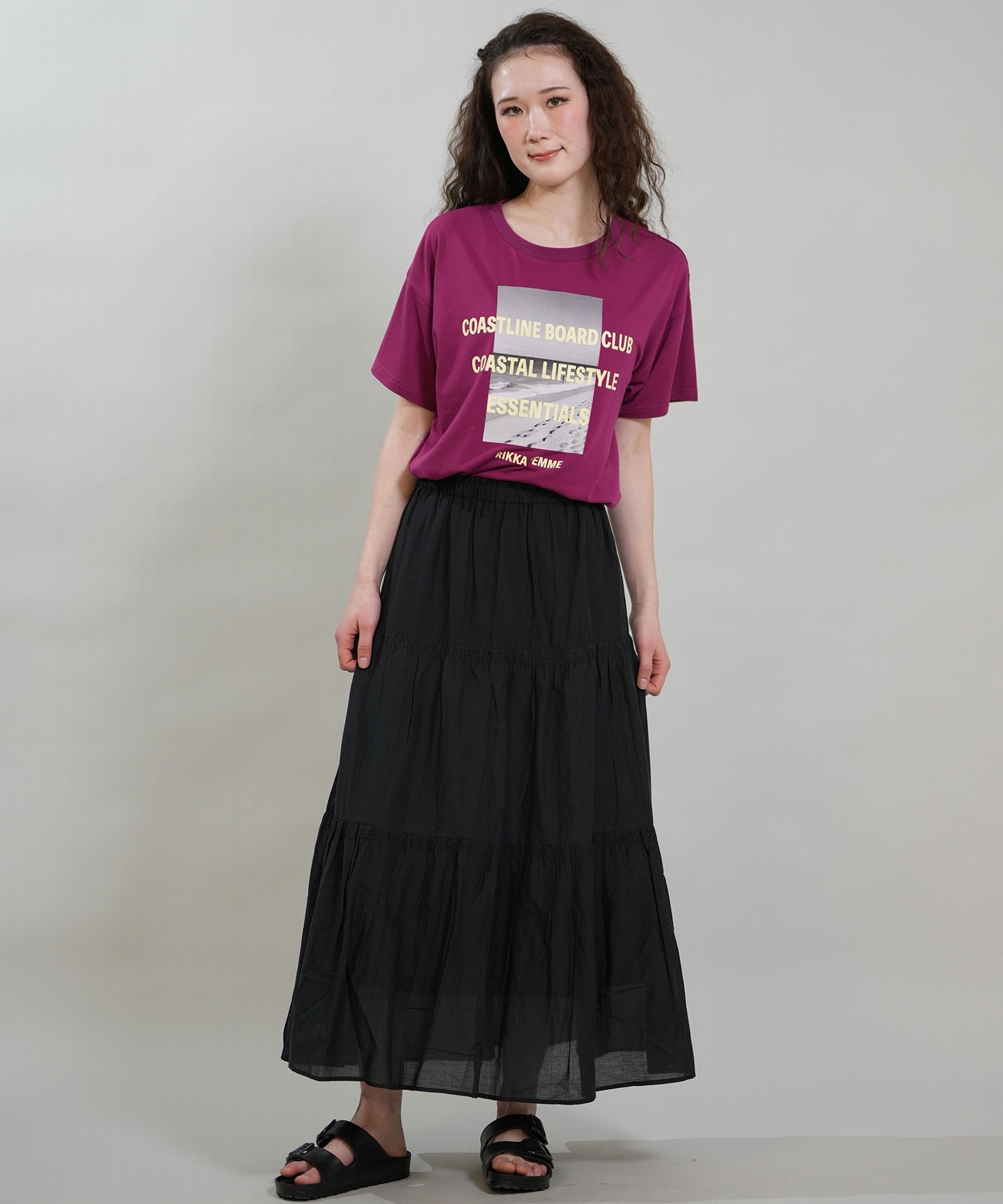 RIKKA FEMME リッカファム スカート レディース ロングスカート ティアードスカート RF6S-3501(KHA-FREE)