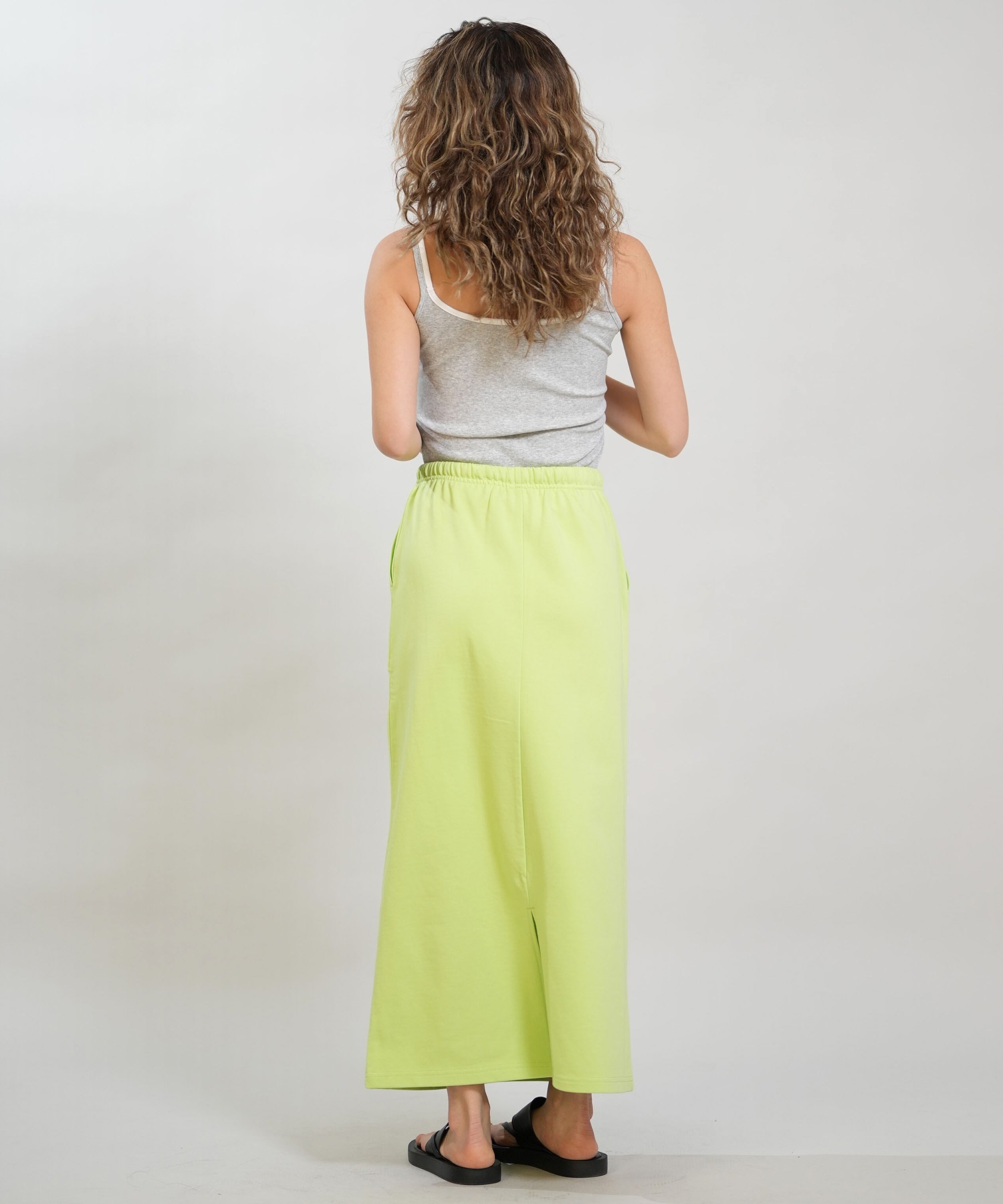 RIKKA FEMME リッカファム スカート レディース Iライン ロング丈 スウェット RF6S-3502(BLK-FREE)