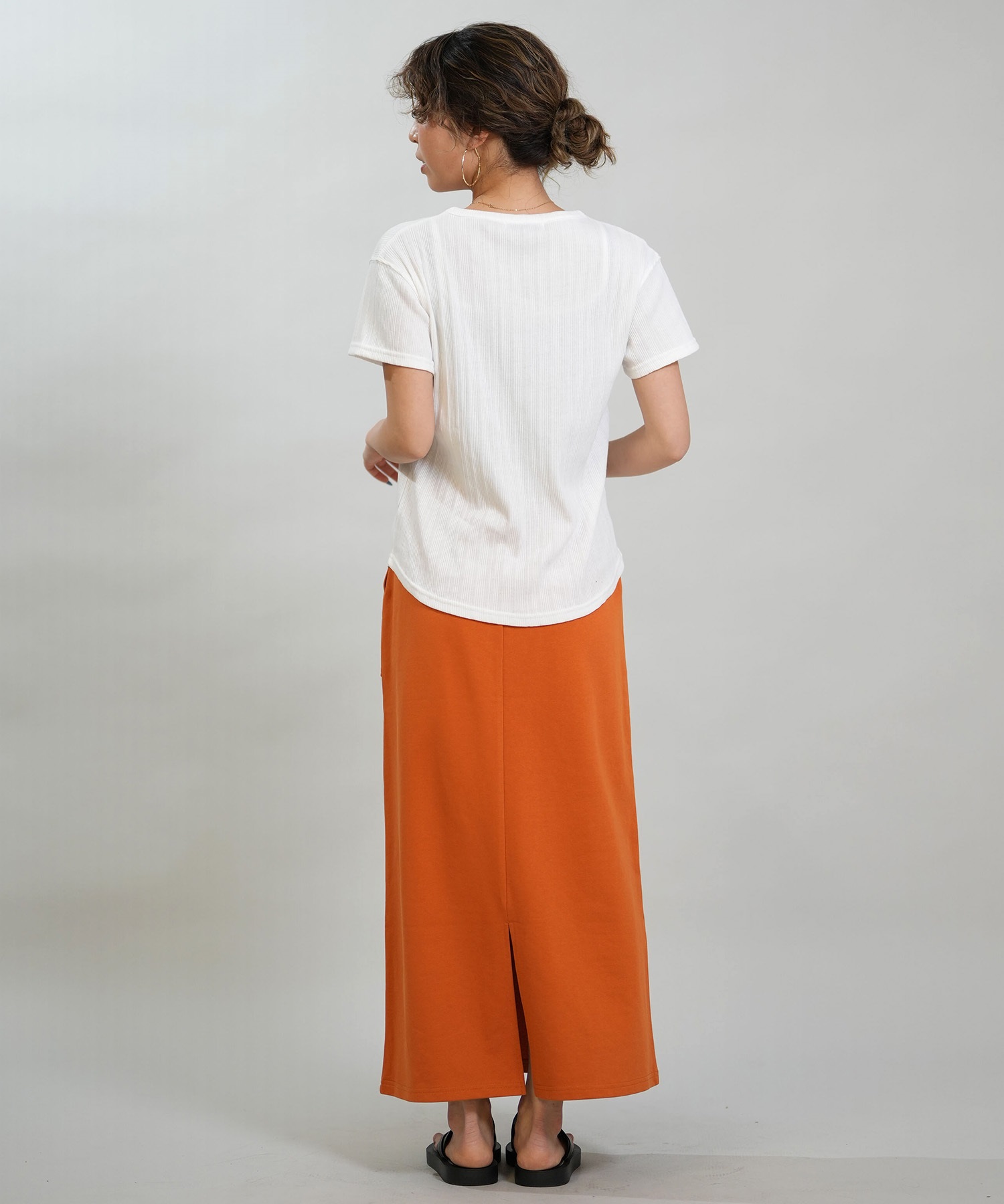 RIKKA FEMME リッカファム スカート レディース Iライン ロング丈 スウェット RF6S-3502(BLK-FREE)