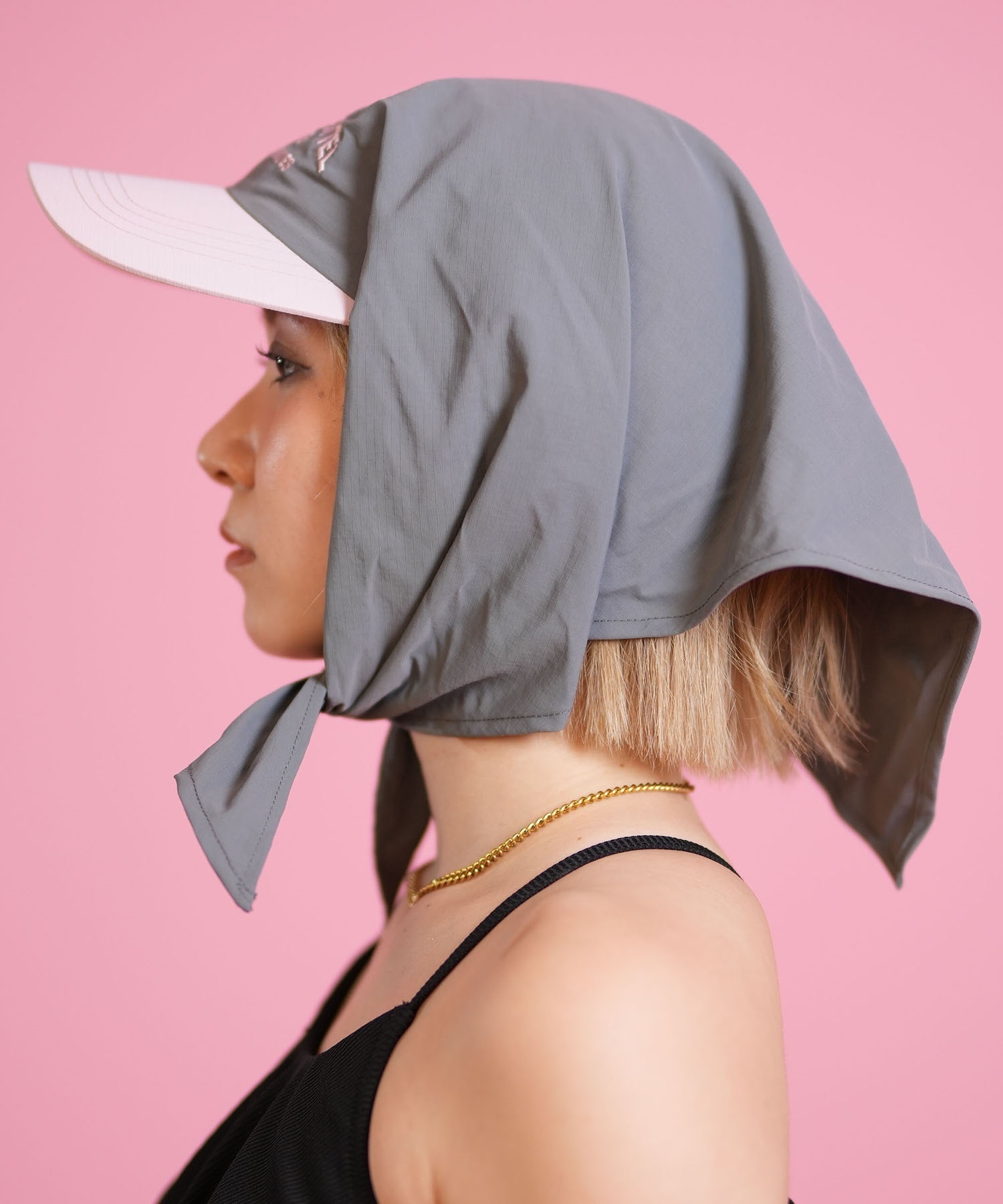 RIKKA FEMME リッカファム キャップ つば付きバンダナ UVバンダナキャップ RFA6S-1102(BEG-FREE)