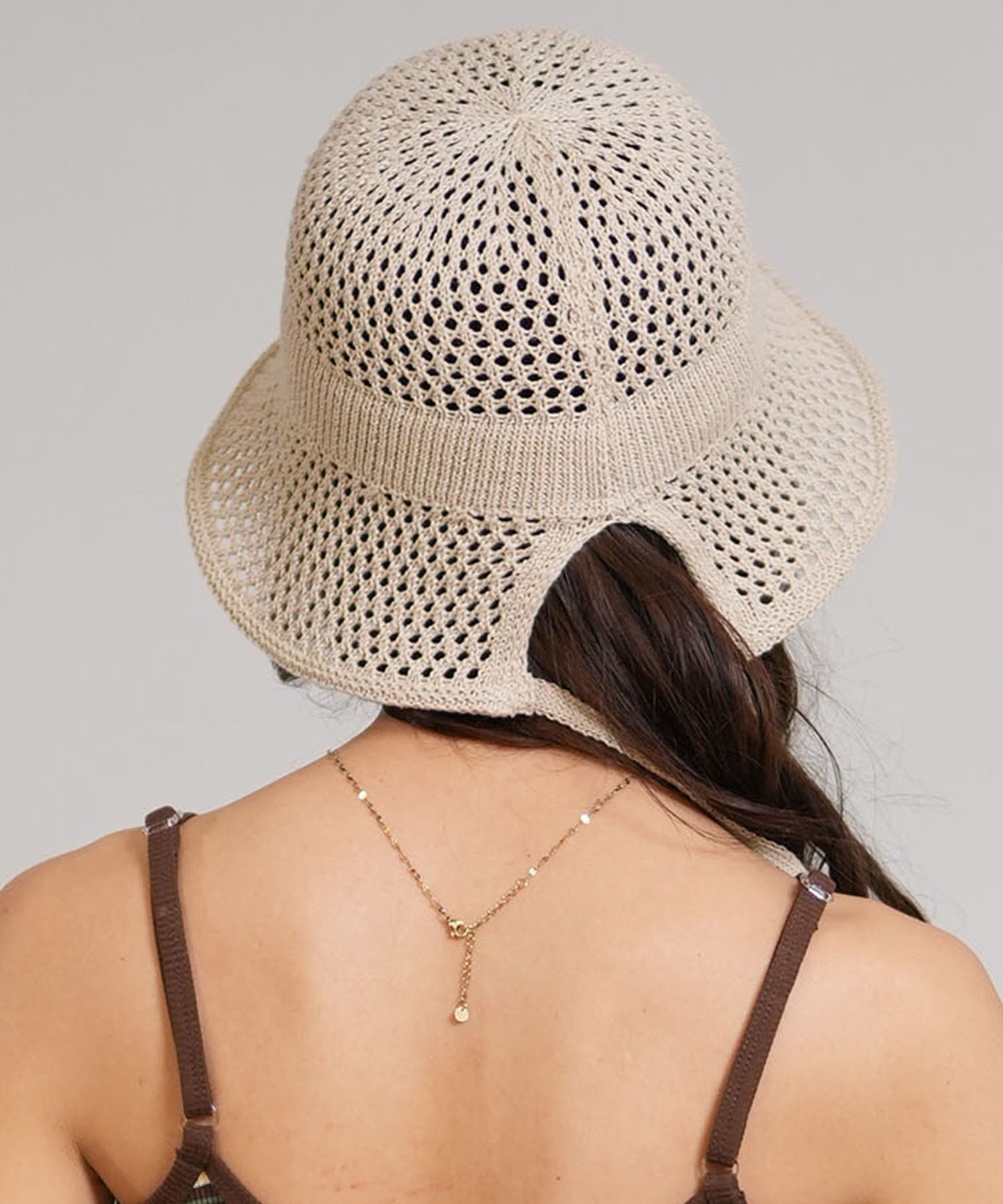 RIKKA FEMME リッカファム ハット バケットハット サマーニットハット RFA6S-1201(BEG-FREE)