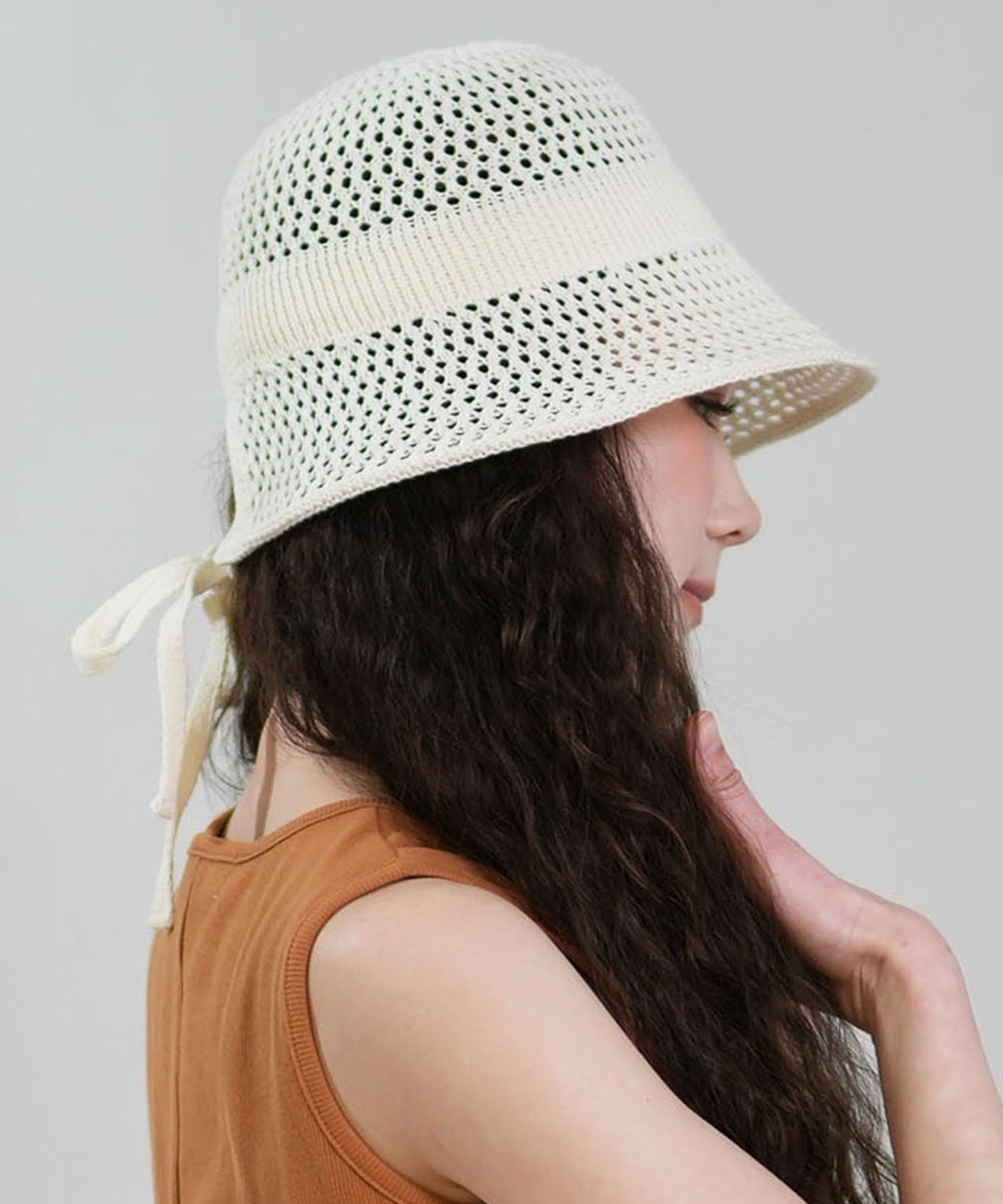 RIKKA FEMME リッカファム ハット バケットハット サマーニットハット RFA6S-1201(BEG-FREE)