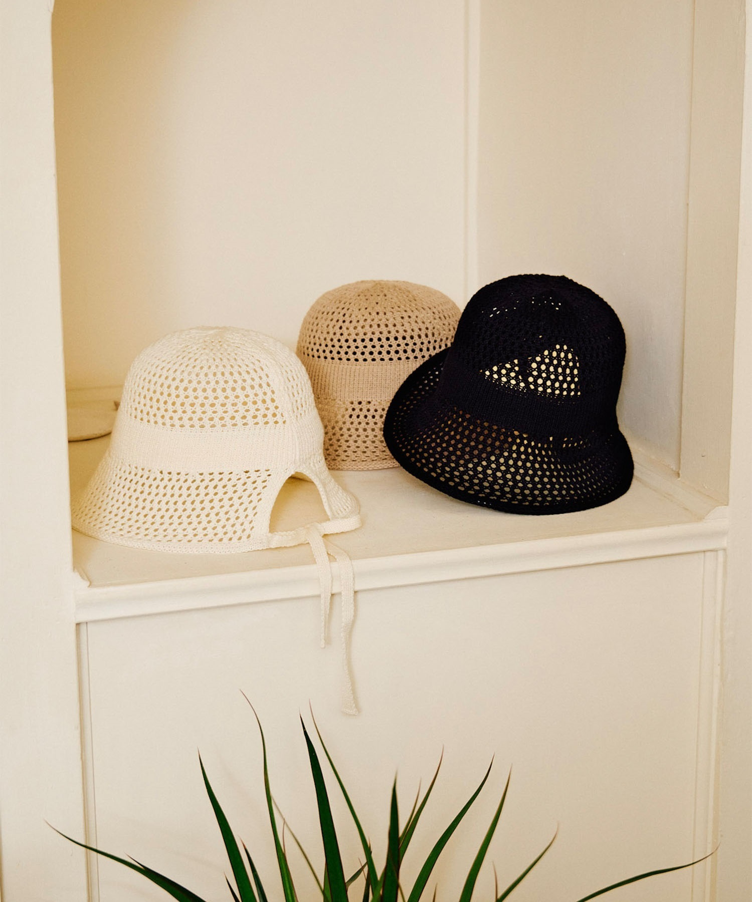 RIKKA FEMME リッカファム ハット バケットハット サマーニットハット RFA6S-1201(BEG-FREE)