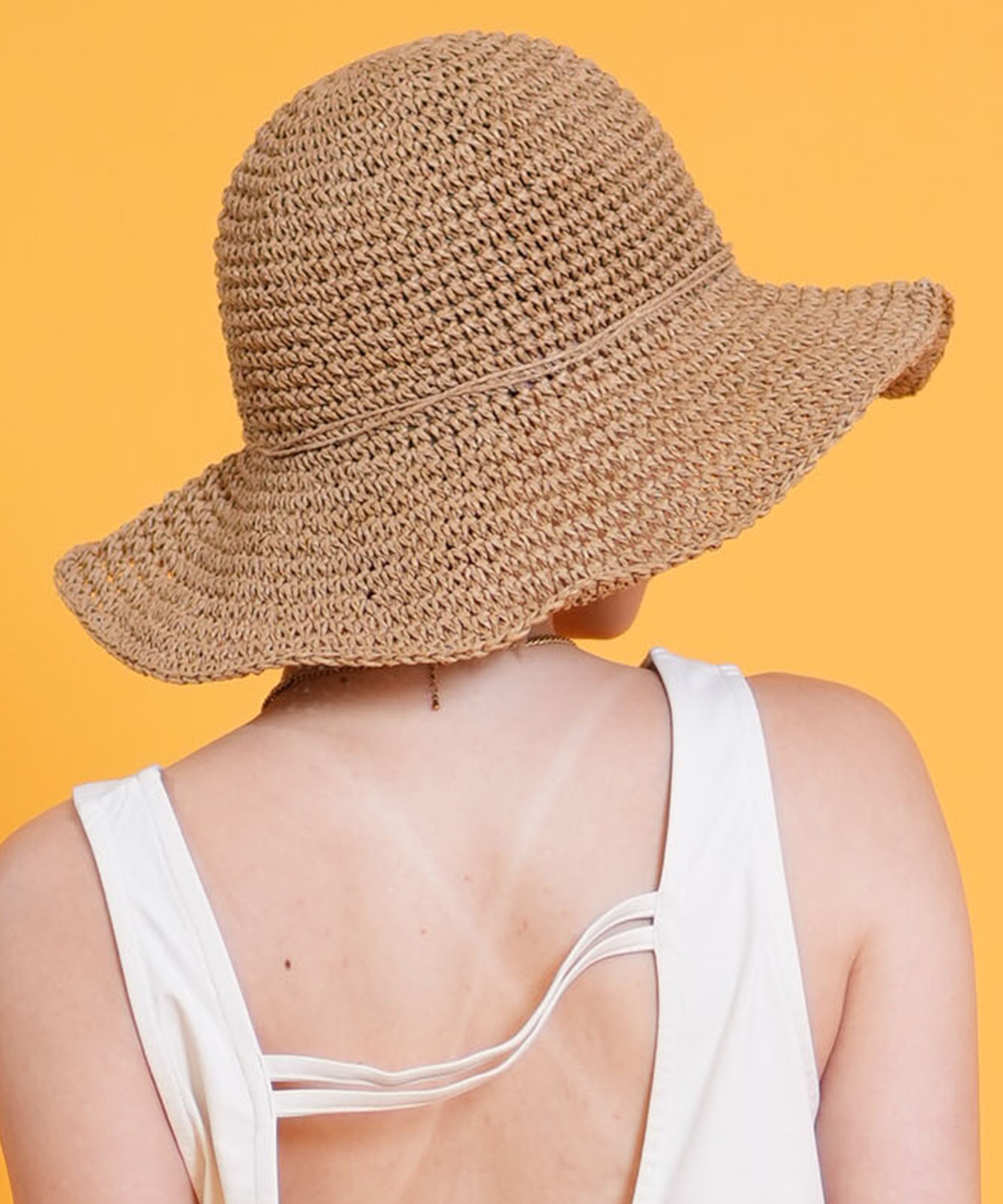 RIKKA FEMME リッカファム ハット ペーパーハット 麦わら帽子 RFA6S-1203(BRN-FREE)