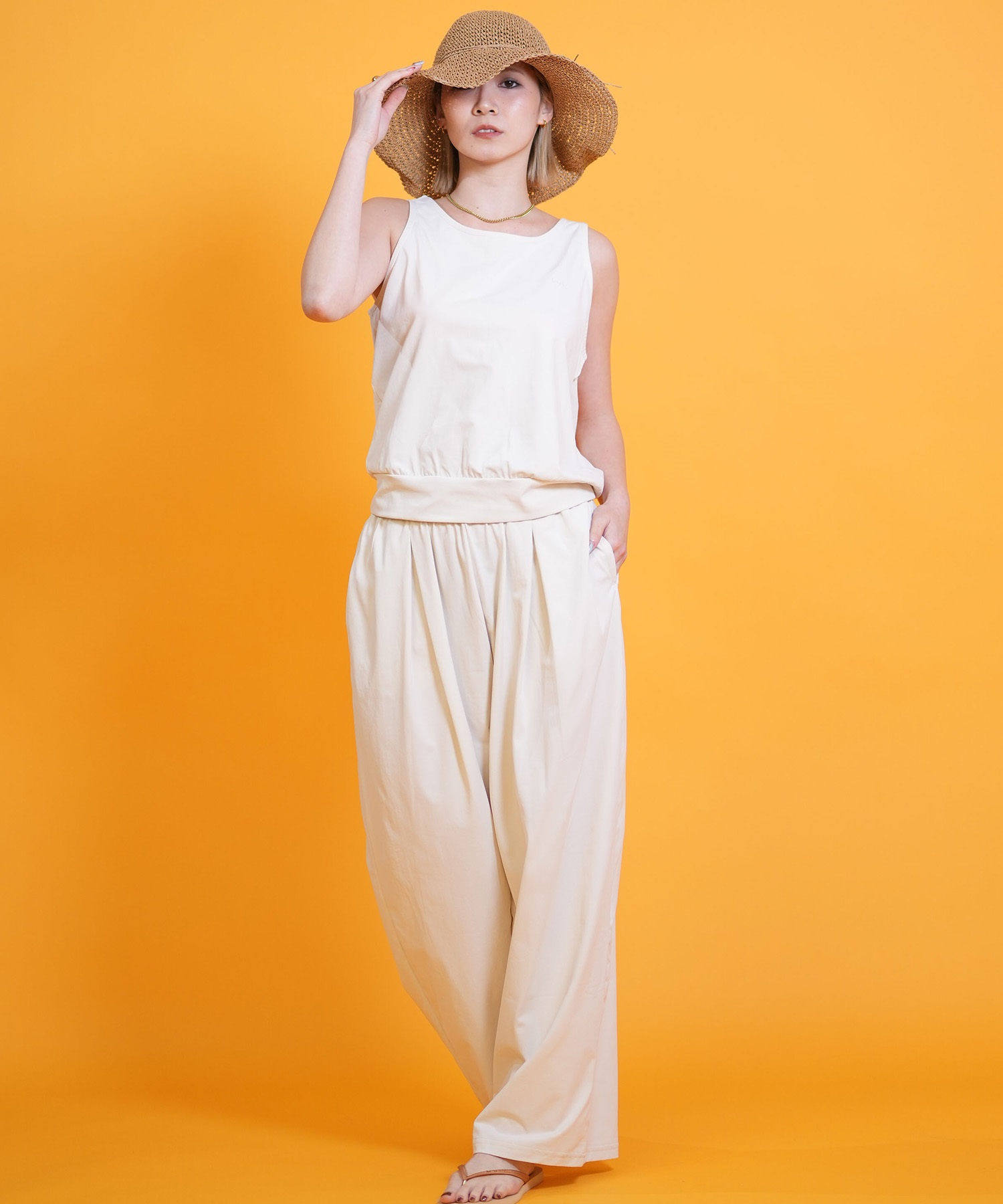 RIKKA FEMME リッカファム ハット ペーパーハット 麦わら帽子 RFA6S-1203(BRN-FREE)