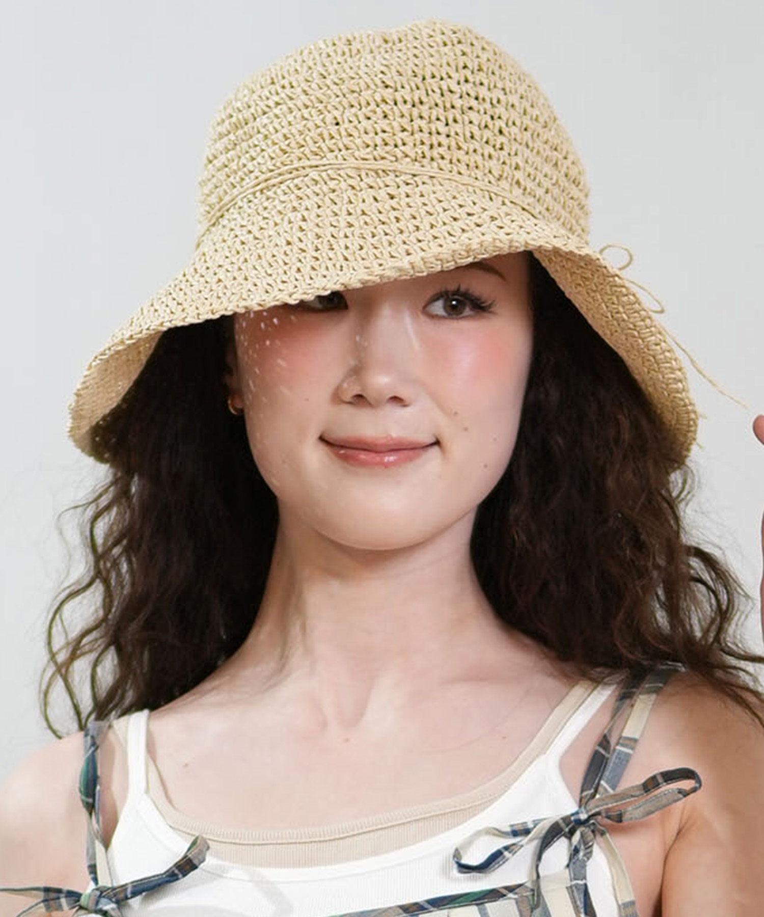 RIKKA FEMME リッカファム ハット ペーパーハット 麦わら帽子 RFA6S-1203(BRN-FREE)