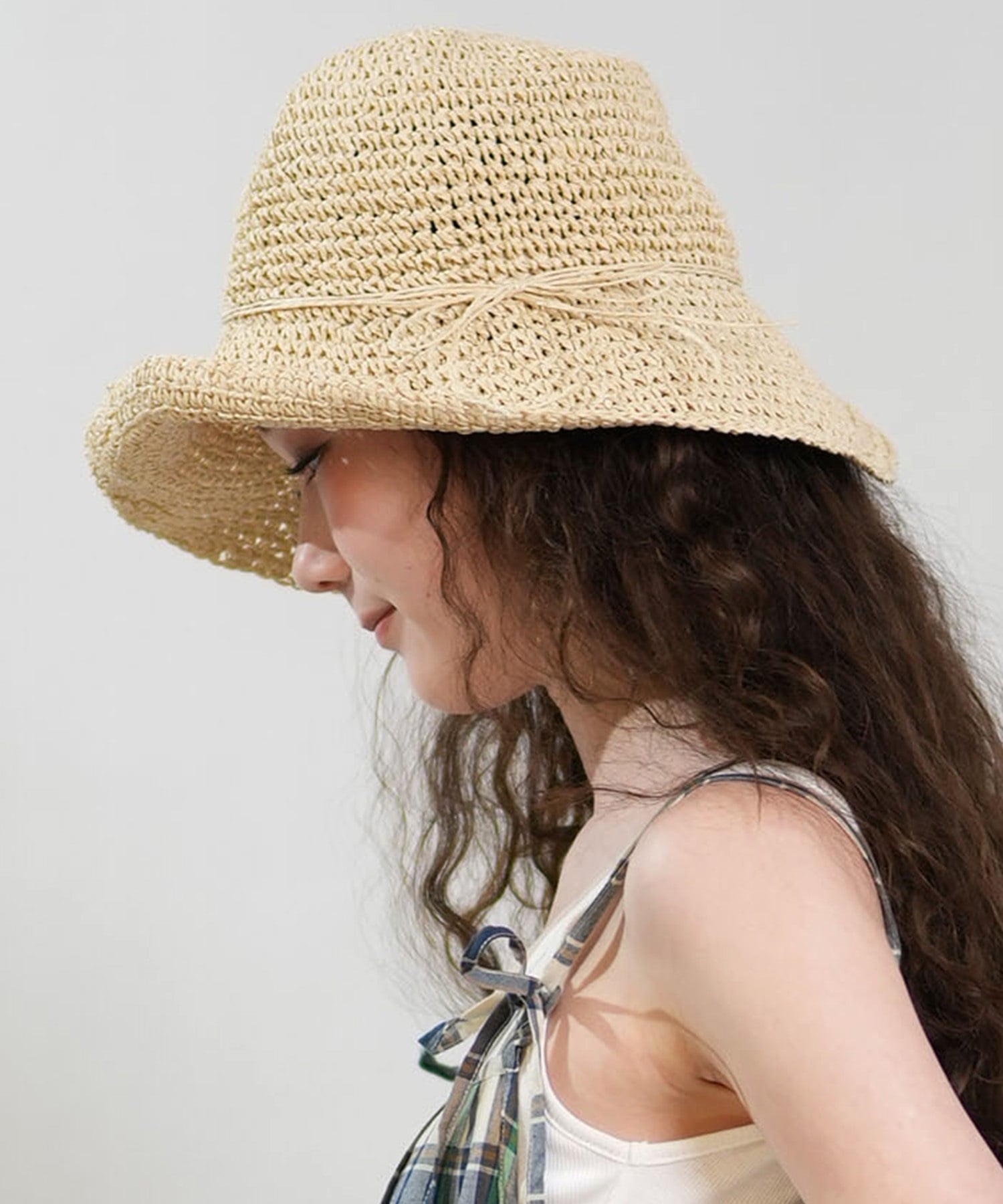 RIKKA FEMME リッカファム ハット ペーパーハット 麦わら帽子 RFA6S-1203(BRN-FREE)