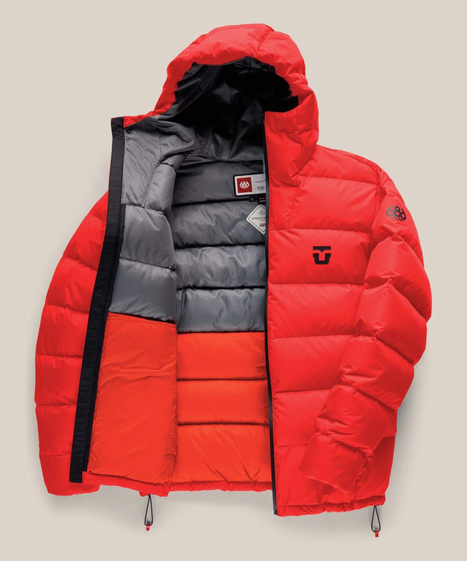 686 シックスエイトシックス ウインドストッパー パイロ ユニオン ダウン パファー ジャケット M5WNJKT149 スノーボード ウェア コラボ メンズ 26-27 早期購入/店頭受取対象外(USLR-S)