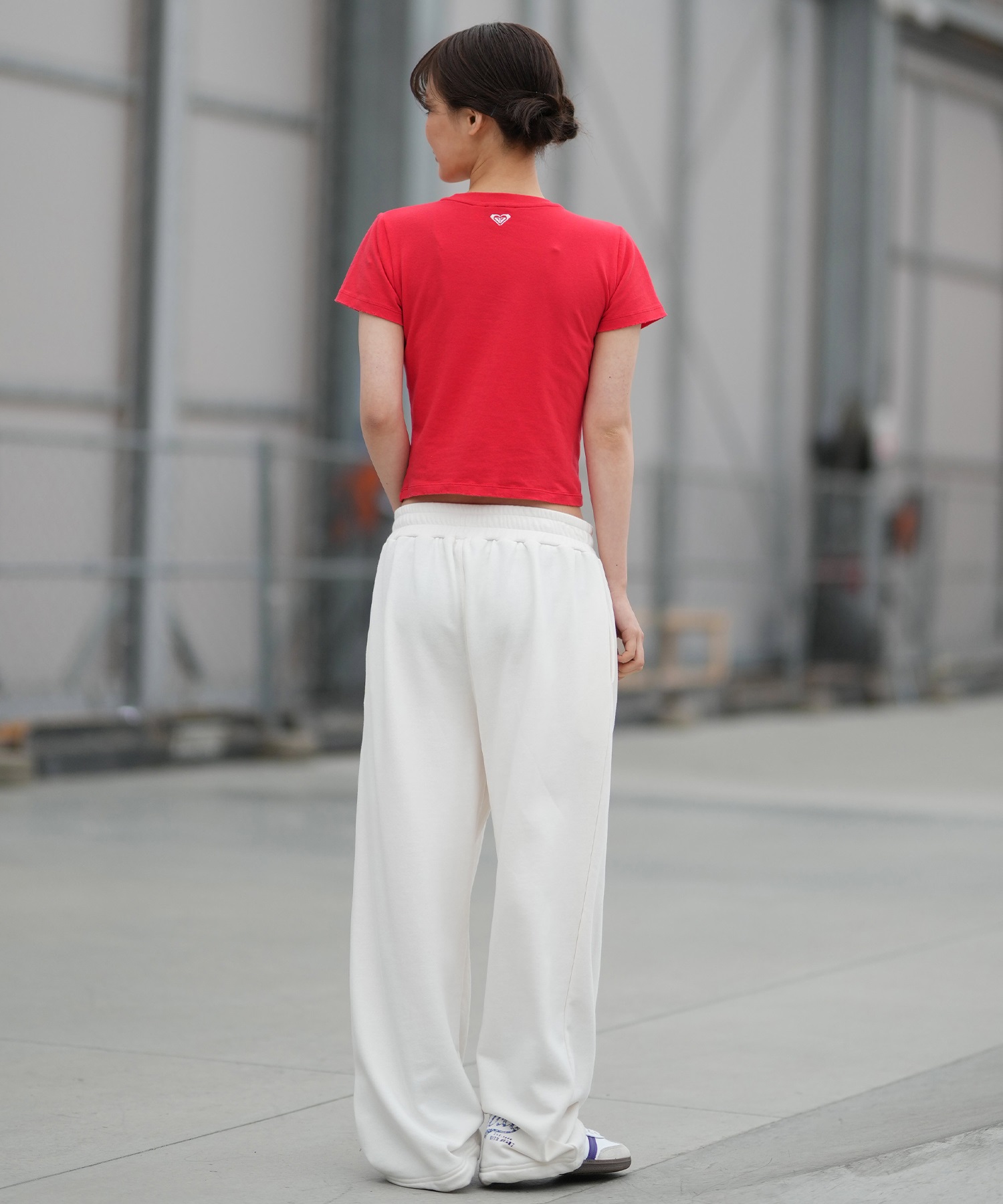 ROXY ロキシー 半袖 Tシャツ レディース チビT 丈短め クロップド丈 RST261086(WHT-M)