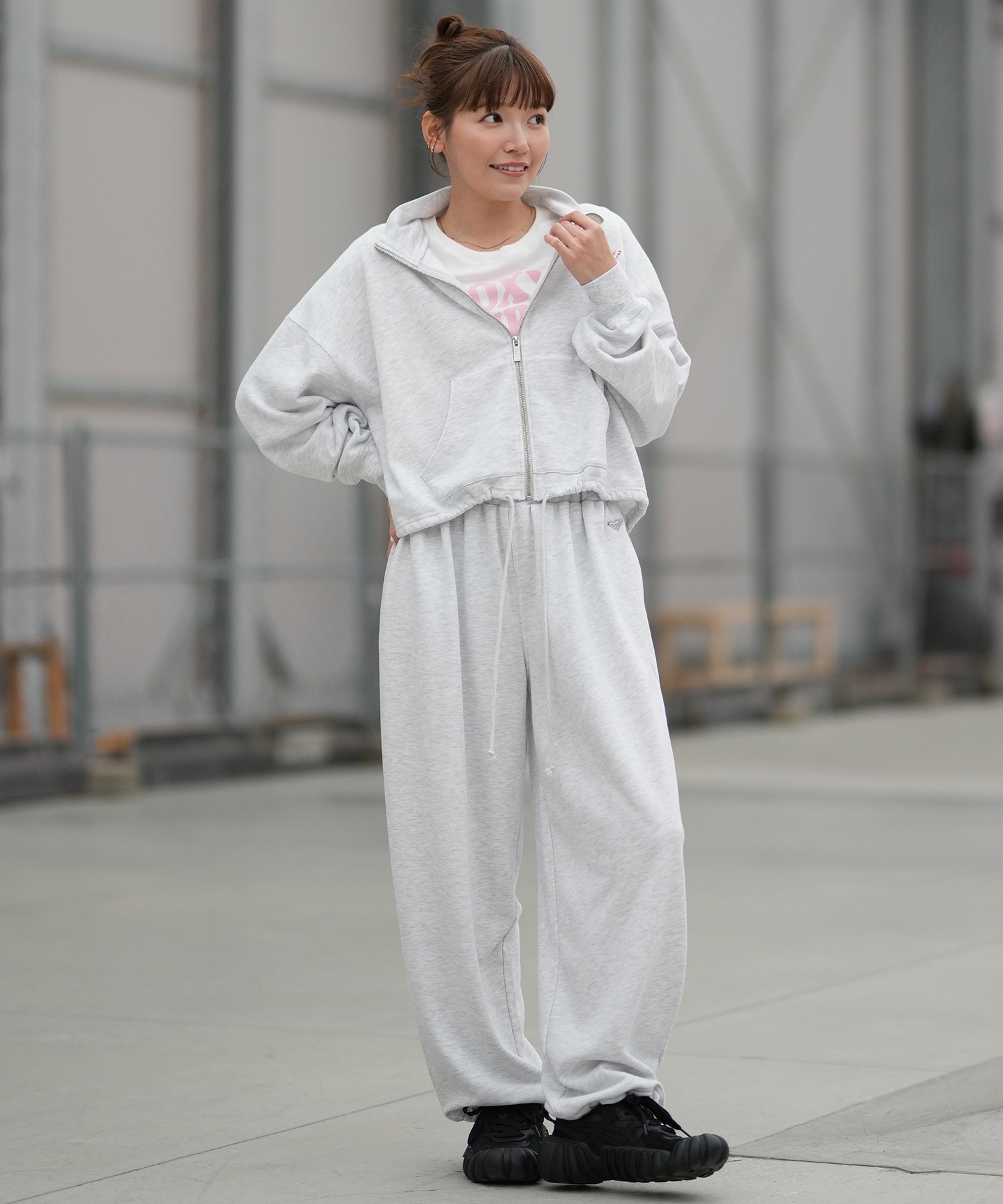 ROXY ロキシー ロングパンツ レディース スウェットパンツ ドローコード付き 裏毛 セットアップ対応 RPT261067(NAT-S)