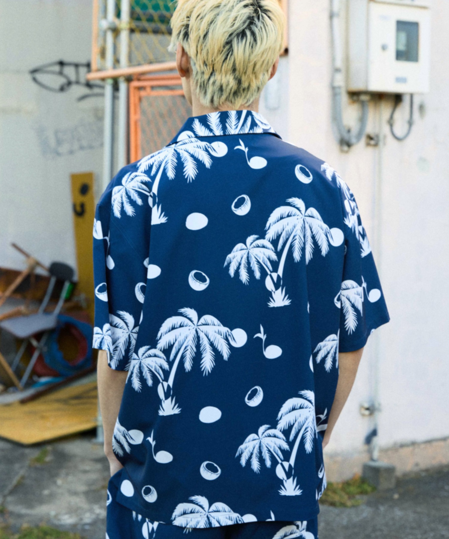 DEAR LAUREL ディアローレル 半袖 シャツ メンズ 水陸両用 VACATION SHIRT DL26S-2403(BLK-M)