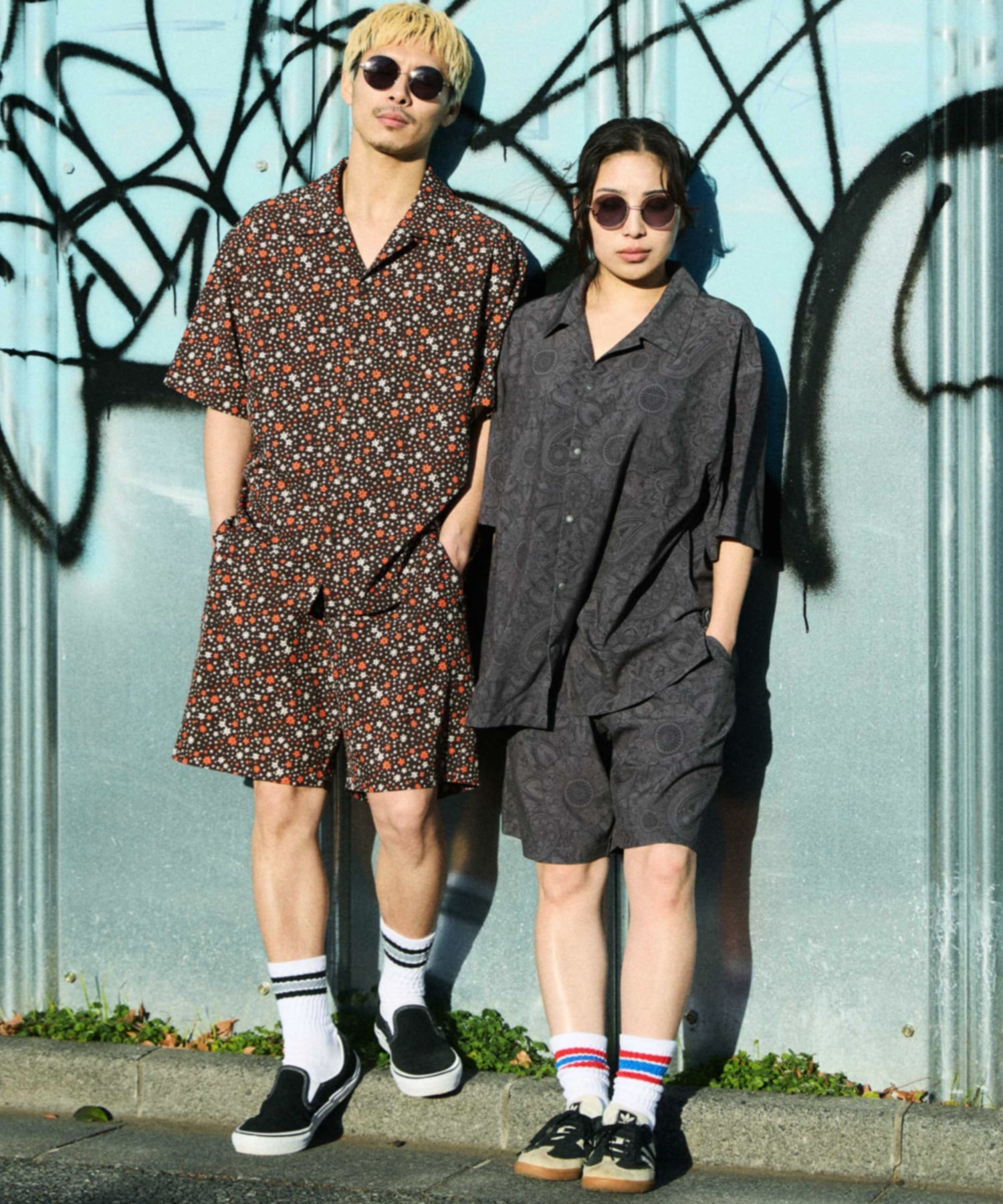 DEAR LAUREL ディアローレル 半袖 シャツ メンズ 水陸両用 VACATION SHIRT DL26S-2403(BLK-M)