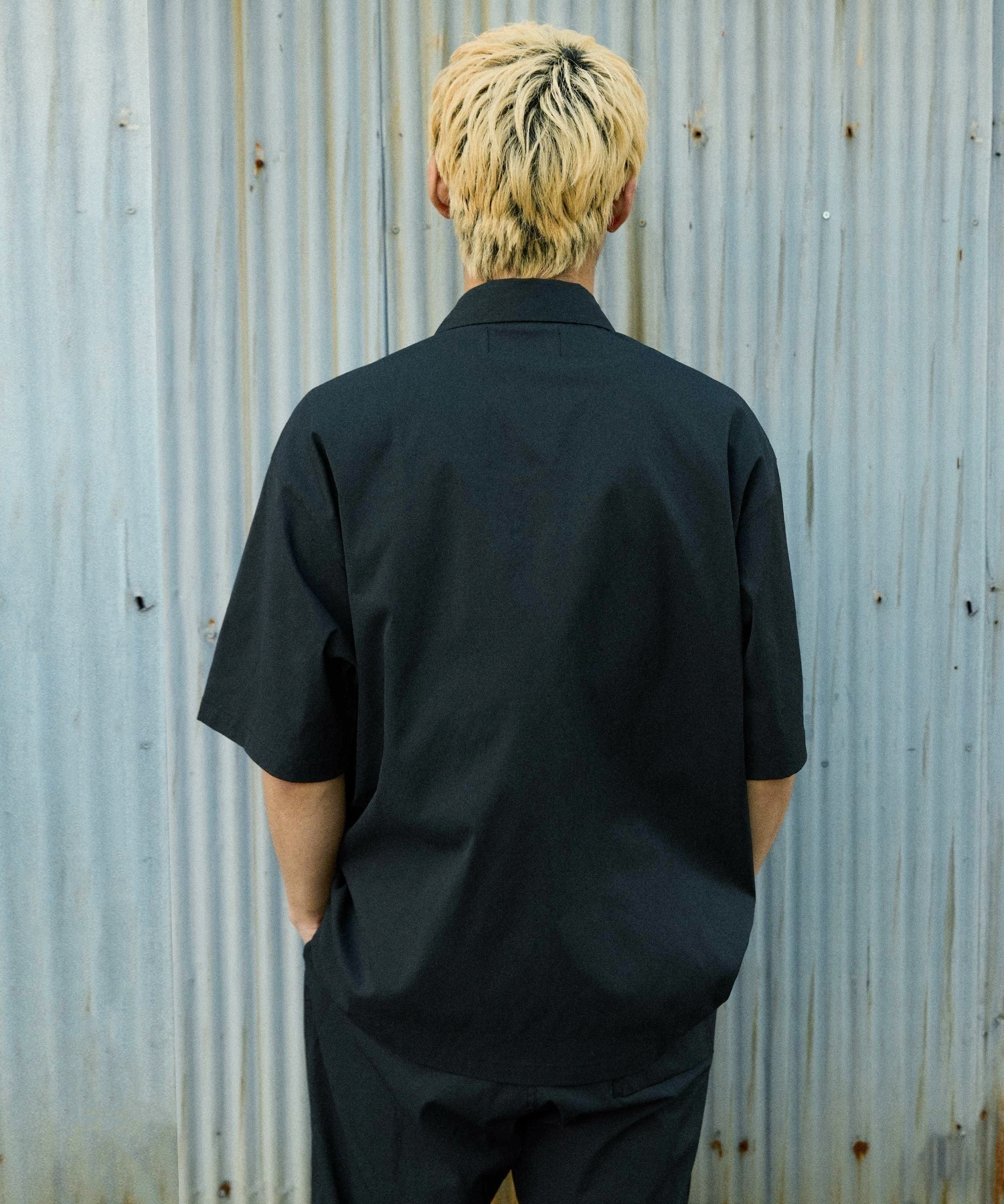 DEAR LAUREL ディアローレル 半袖 シャツ メンズ セットアップ対応 SHORE TECH SS SHIRT DL26S-2402(BLK-M)