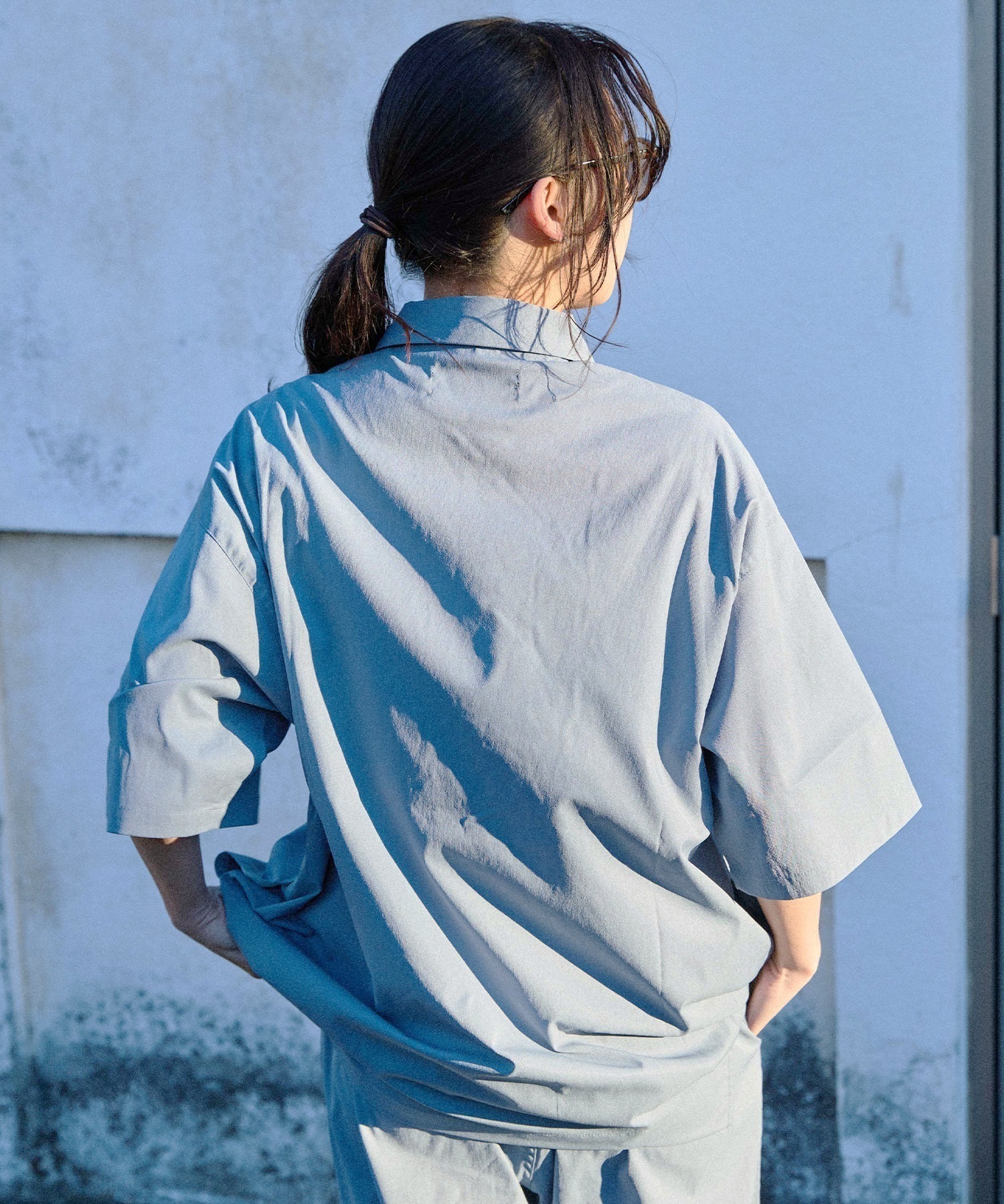 DEAR LAUREL ディアローレル 半袖 シャツ メンズ セットアップ対応 SHORE TECH SS SHIRT DL26S-2402(BLK-M)