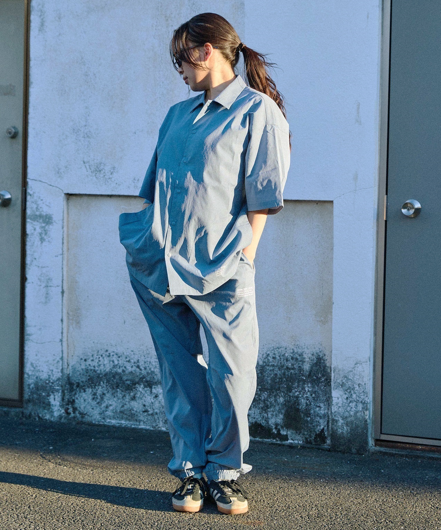 DEAR LAUREL ディアローレル 半袖 シャツ メンズ セットアップ対応 SHORE TECH SS SHIRT DL26S-2402(BLK-M)