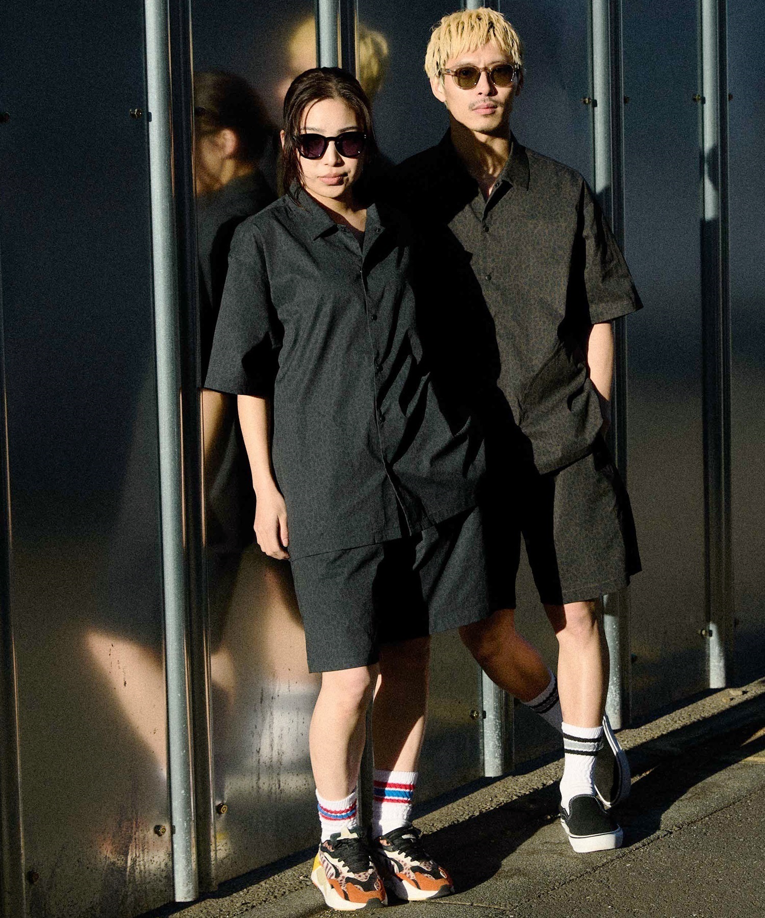 DEAR LAUREL ディアローレル 半袖 シャツ メンズ セットアップ対応 SHORE TECH SS SHIRT DL26S-2402(BLK-M)