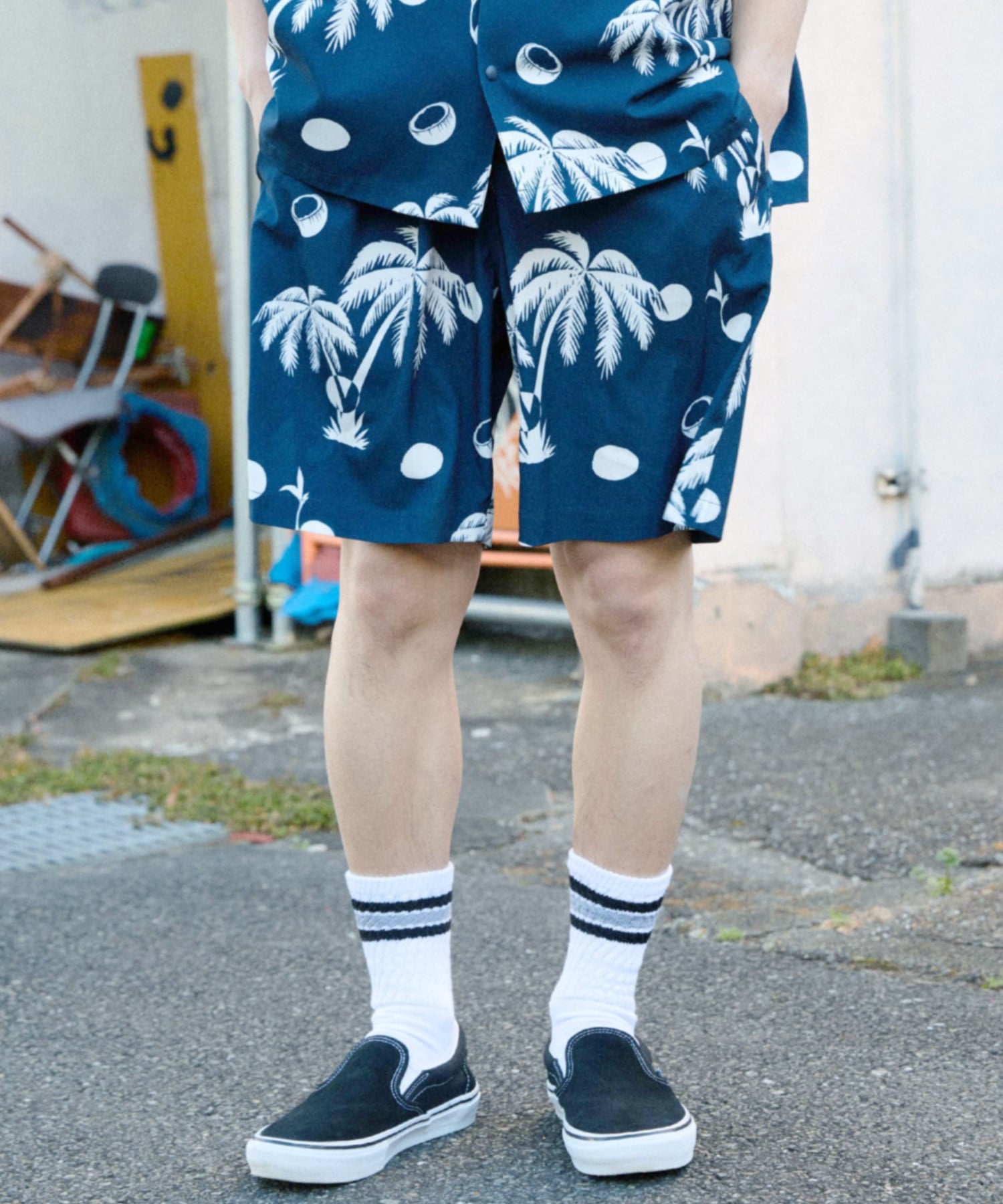 DEAR LAUREL ディアローレル ハーフパンツ ショートパンツ 水陸両用 ショーツ VACATION SHORTS DL26S-3302(BLK-M)