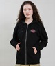 X-GIRL エックスガール ジップアップ パーカー レディース オーバーサイズ HEART LG ZIP SWT HD 105254012028(BLACK-S)