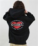 X-GIRL エックスガール ジップアップ パーカー レディース オーバーサイズ HEART LG ZIP SWT HD 105254012028(BLACK-S)