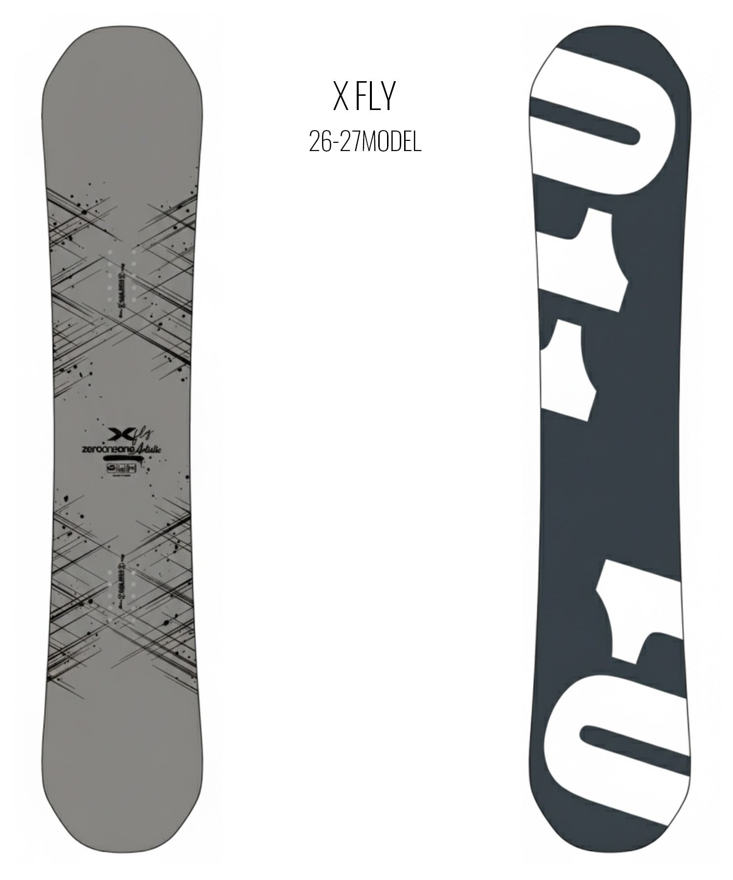 011Artistic ゼロワンワンアーティスティック エックスフライ X FLY スノーボード 板 グラトリ キャンバー 軽量 高反発 ユニセックス 26-27 早期購入(ONECOLOR-138cm)