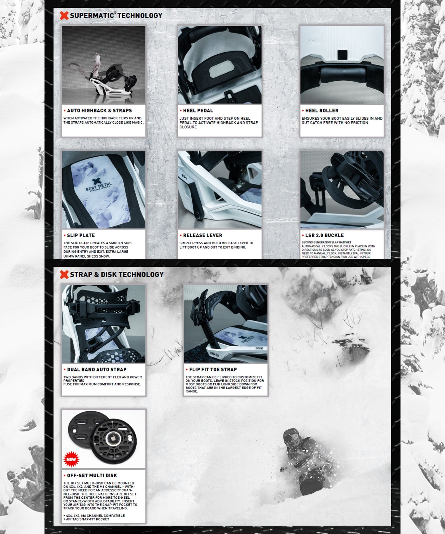 BENTMETAL ベントメタル ライトニングスーパーマチック LIGHTNING SUPERMATIC スノーボード バインディング ビンディング ユニセックス 26-27 早期購入(WHITE-M)